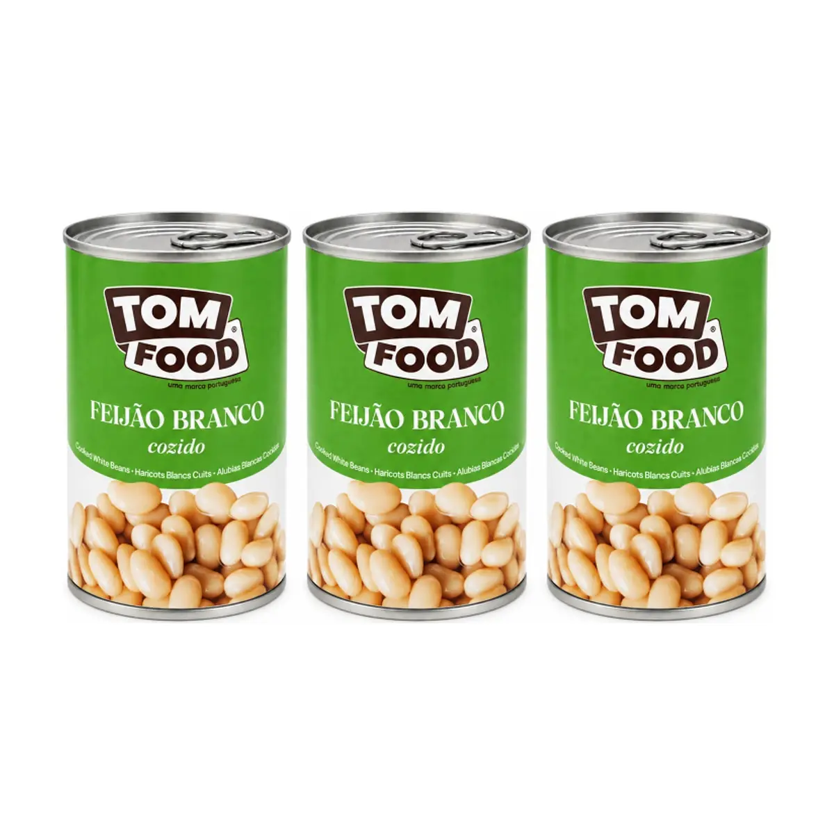 Frijoles blancos cocidos Tom Food (3 x 425 g / 15 oz)