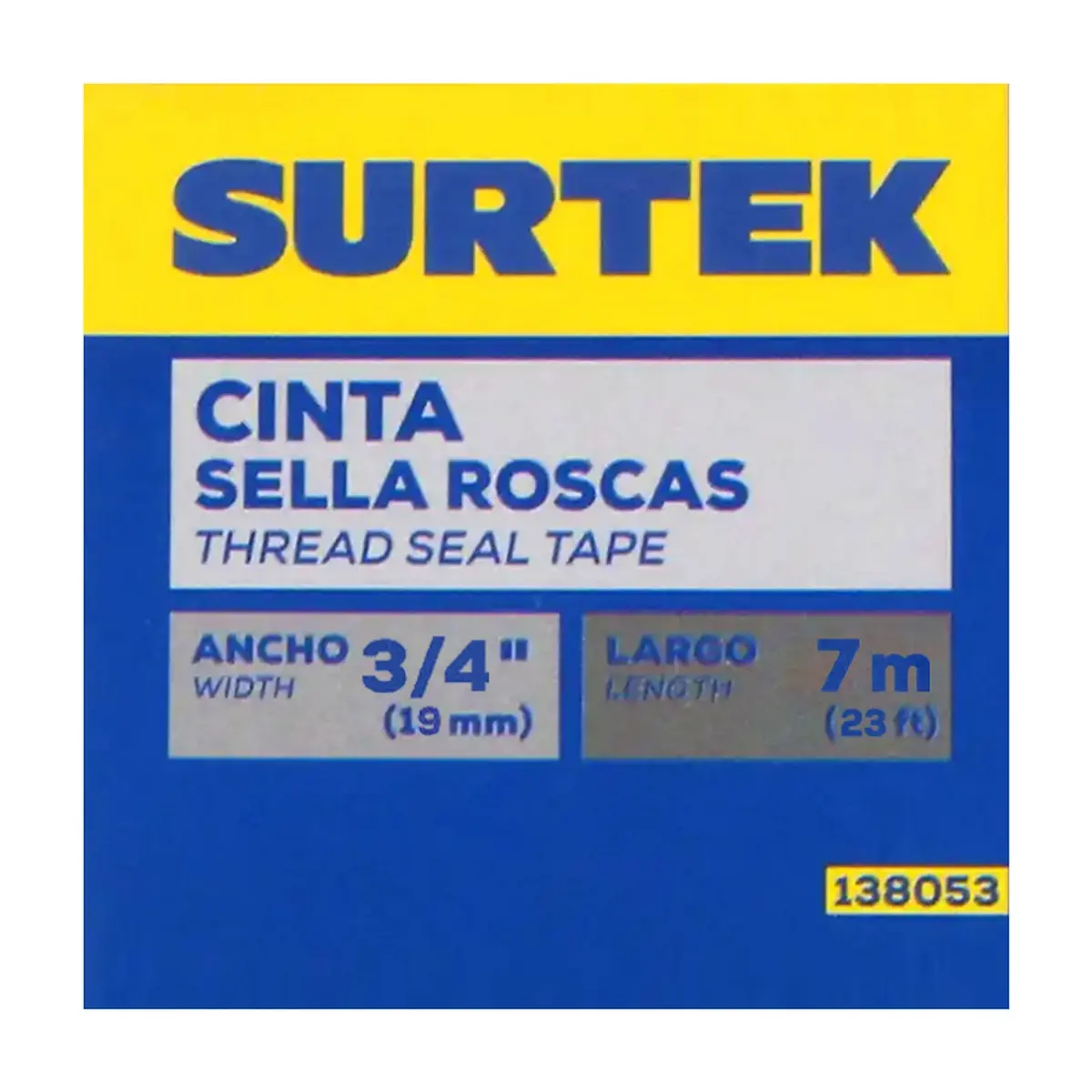 Cinta sella roscas 3/4'' x 7 m 138053 Surtek - Thumbnail 3