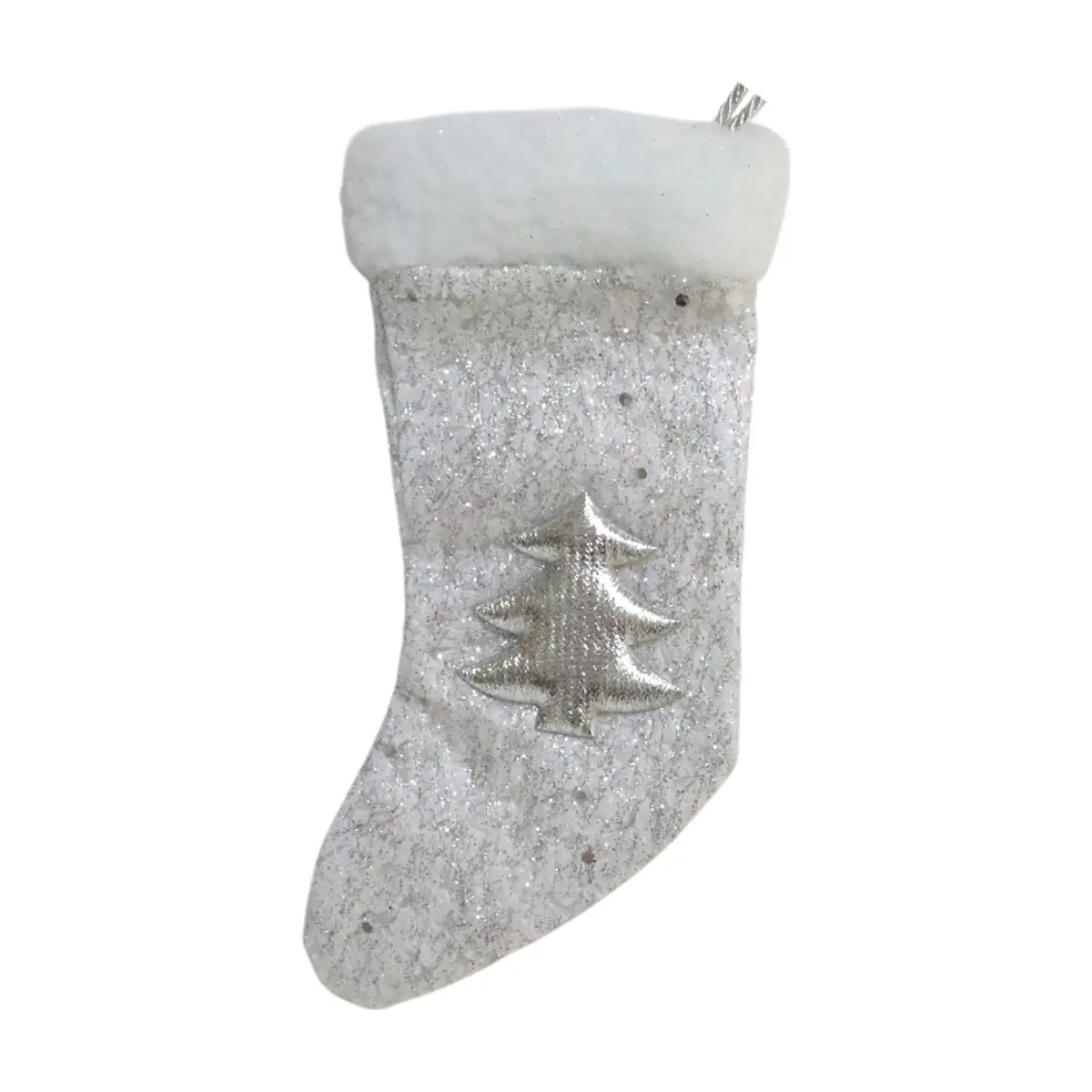 Colgante calcetín navideño plata Casa y Menaje (19 cm x 10 cm) - Thumbnail 5