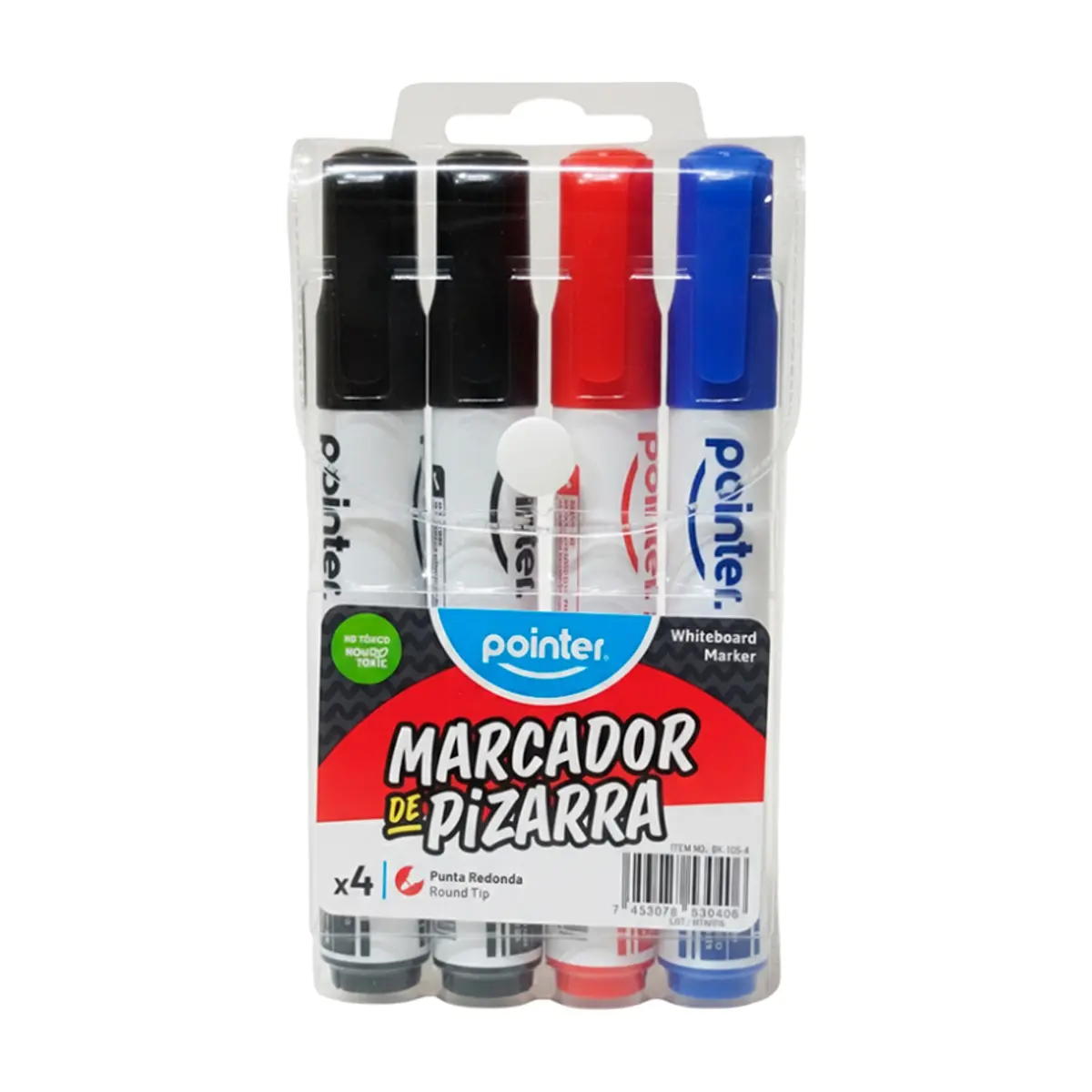 Juego de 4 plumones marcadores para pizarra blanca Pointer