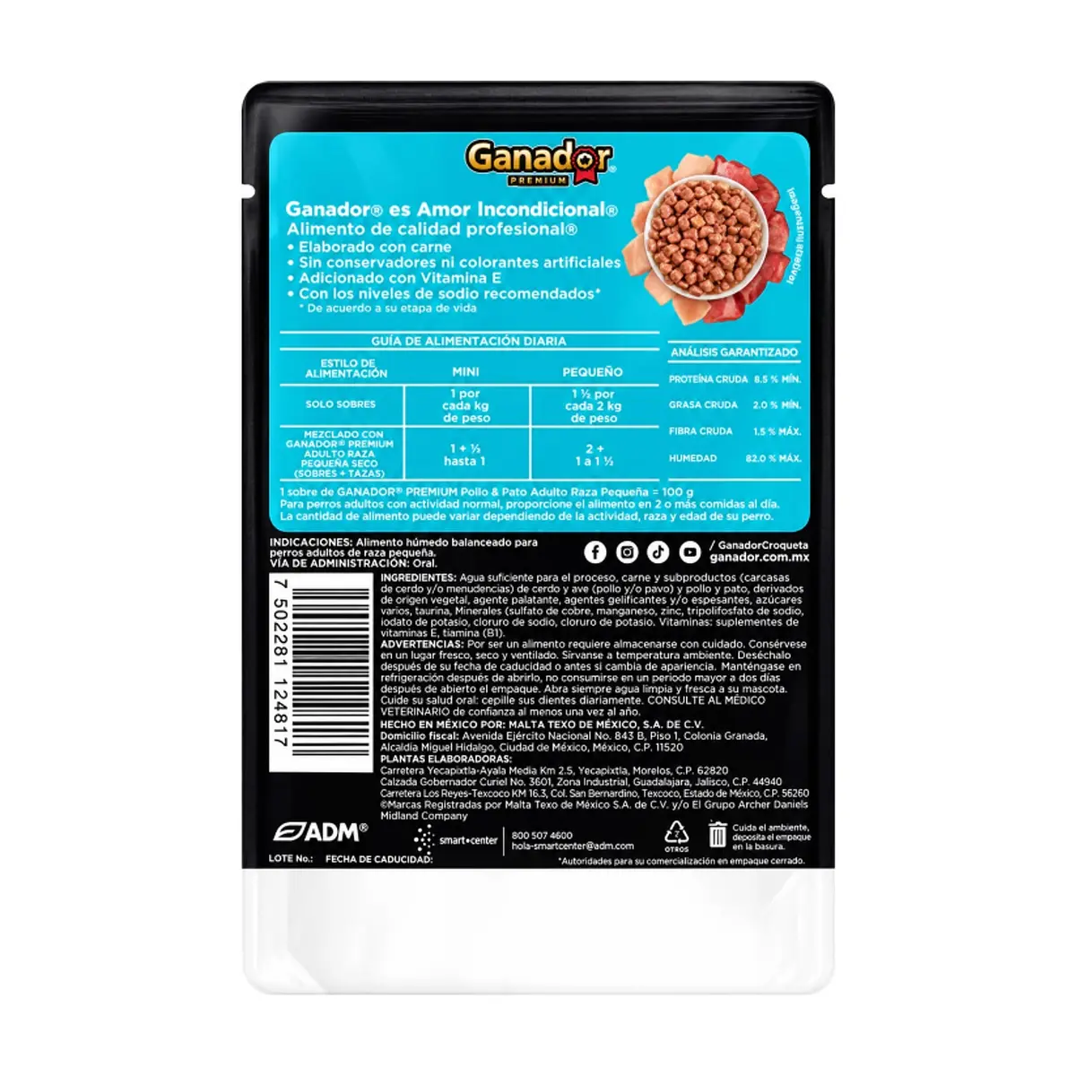 Alimento húmedo para perros adultos de raza pequeña pollo y pato Ganador premium (100 g / 3.5 oz) - Thumbnail 2