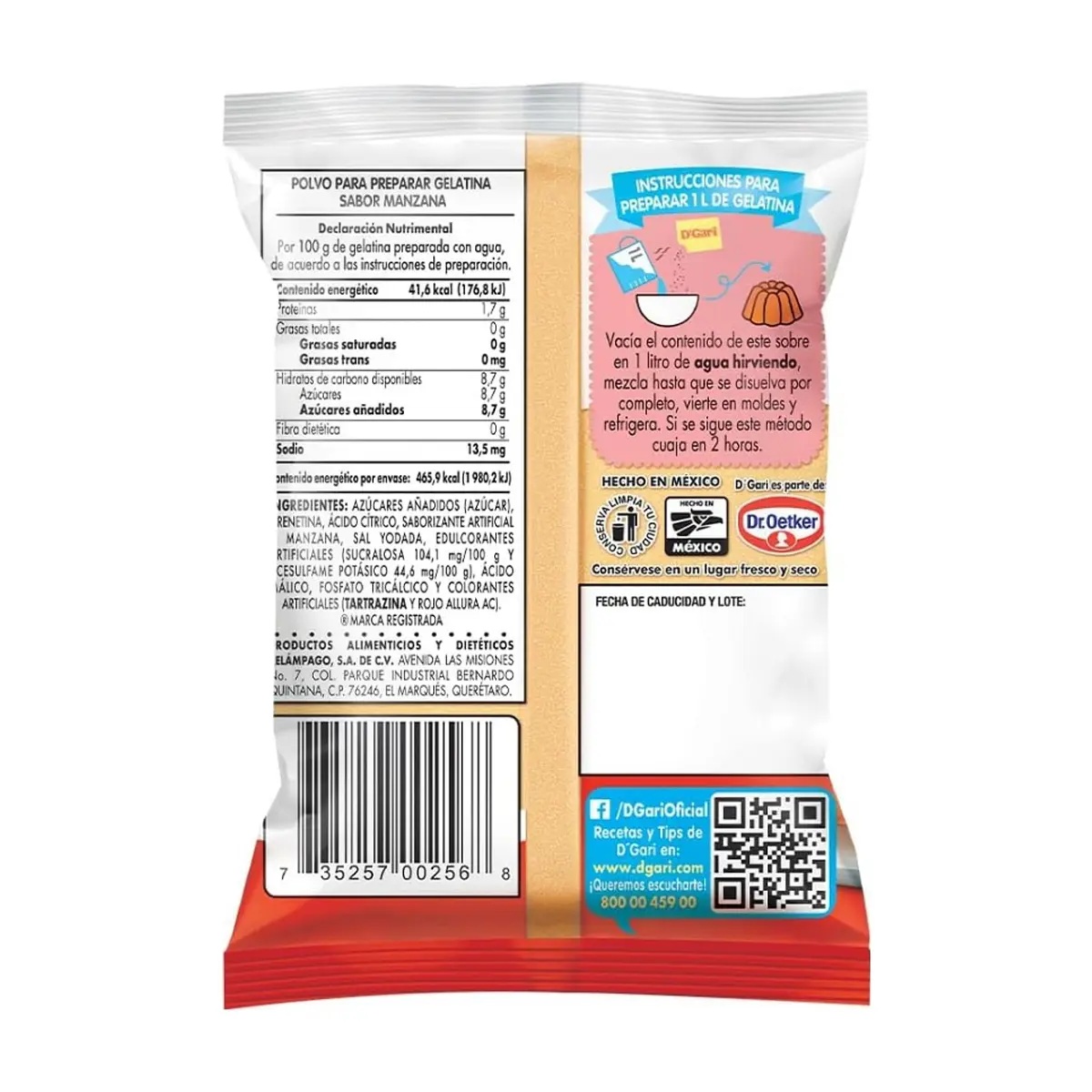 Gelatina de sabor manzana D'Gari (120 g / 4.23 oz) - Thumbnail 2