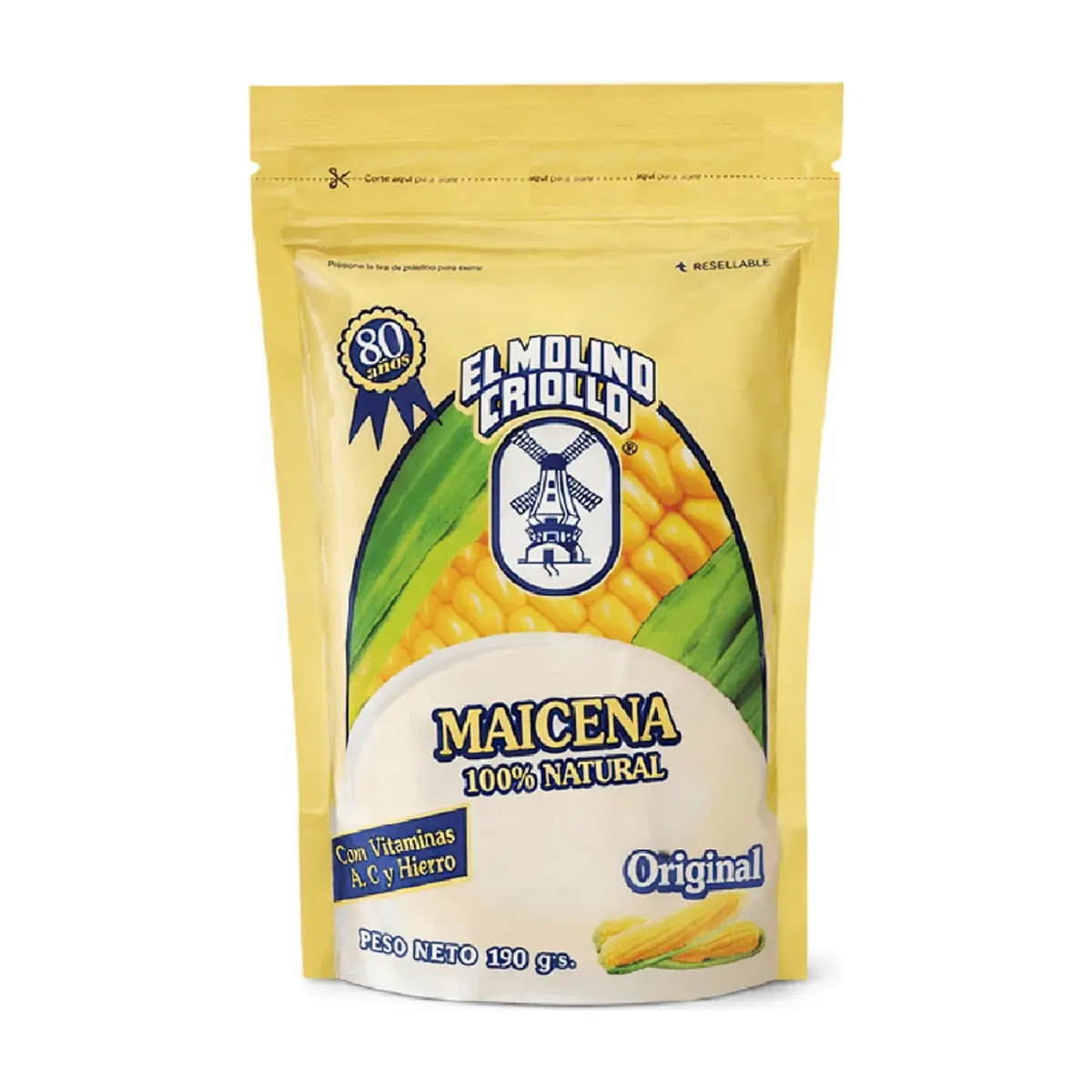 Maicena sabor original El Molino Criollo (190 g / 6.70 oz)