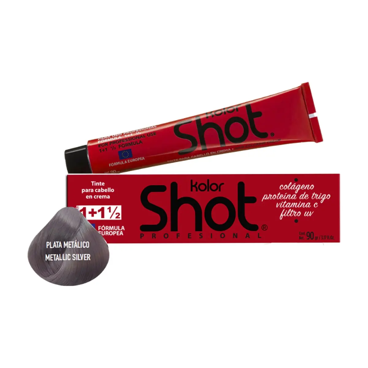 Tinte para el cabello en crema No.9.9 Plata Metálico Kolor Shot (90 g / 3.17 oz) - Miniatura 1