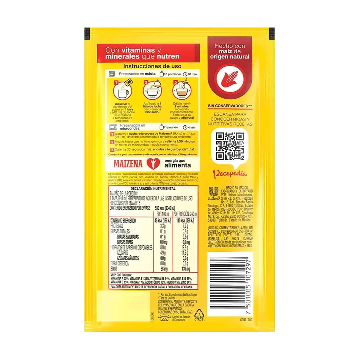 Atole sabor cajeta Maizena (47 g / 1.65 oz) - Thumbnail 4