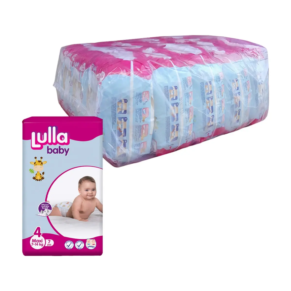 Pañales desechables - culeros - para bebé etapa 4 Maxi Lulla Baby (20 x 7 U)