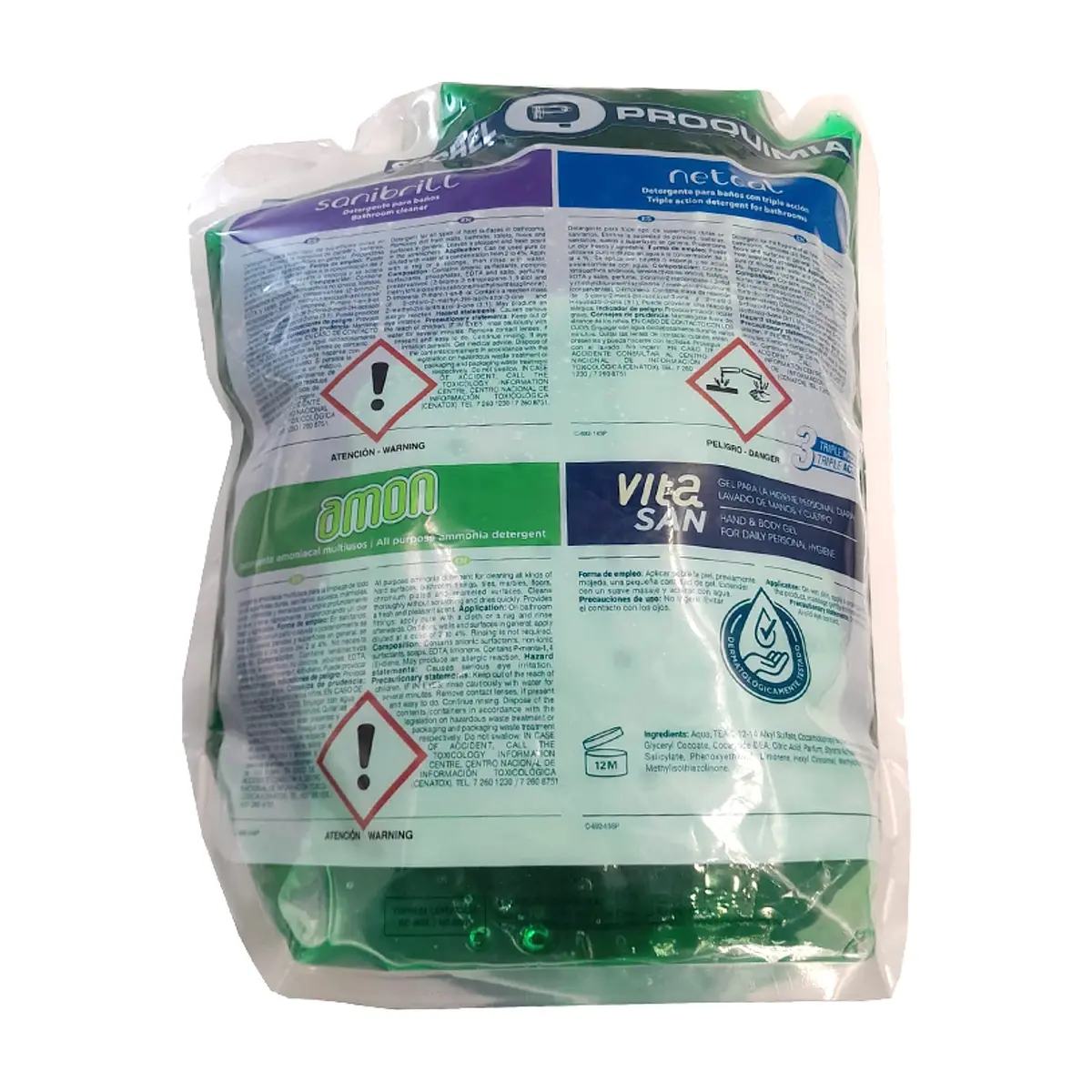 Detergente amoniacal multiusos Suchel Proquimia Amon (5 kg / 11.02 lb) - Thumbnail 6