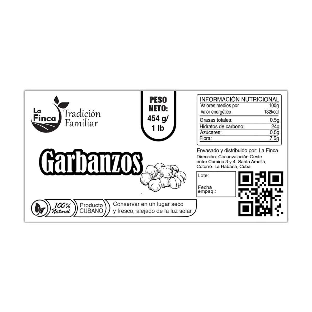 Garbanzos La Finca (454 g / 1 lb) - Miniatura 3