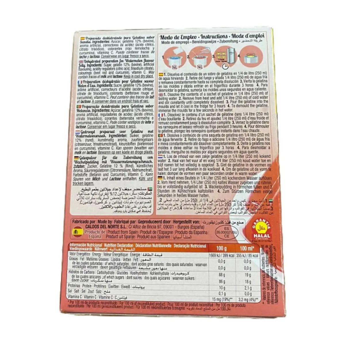 Gelatina sabor sandía Calnort (170 g / 6 oz) - Miniatura 2