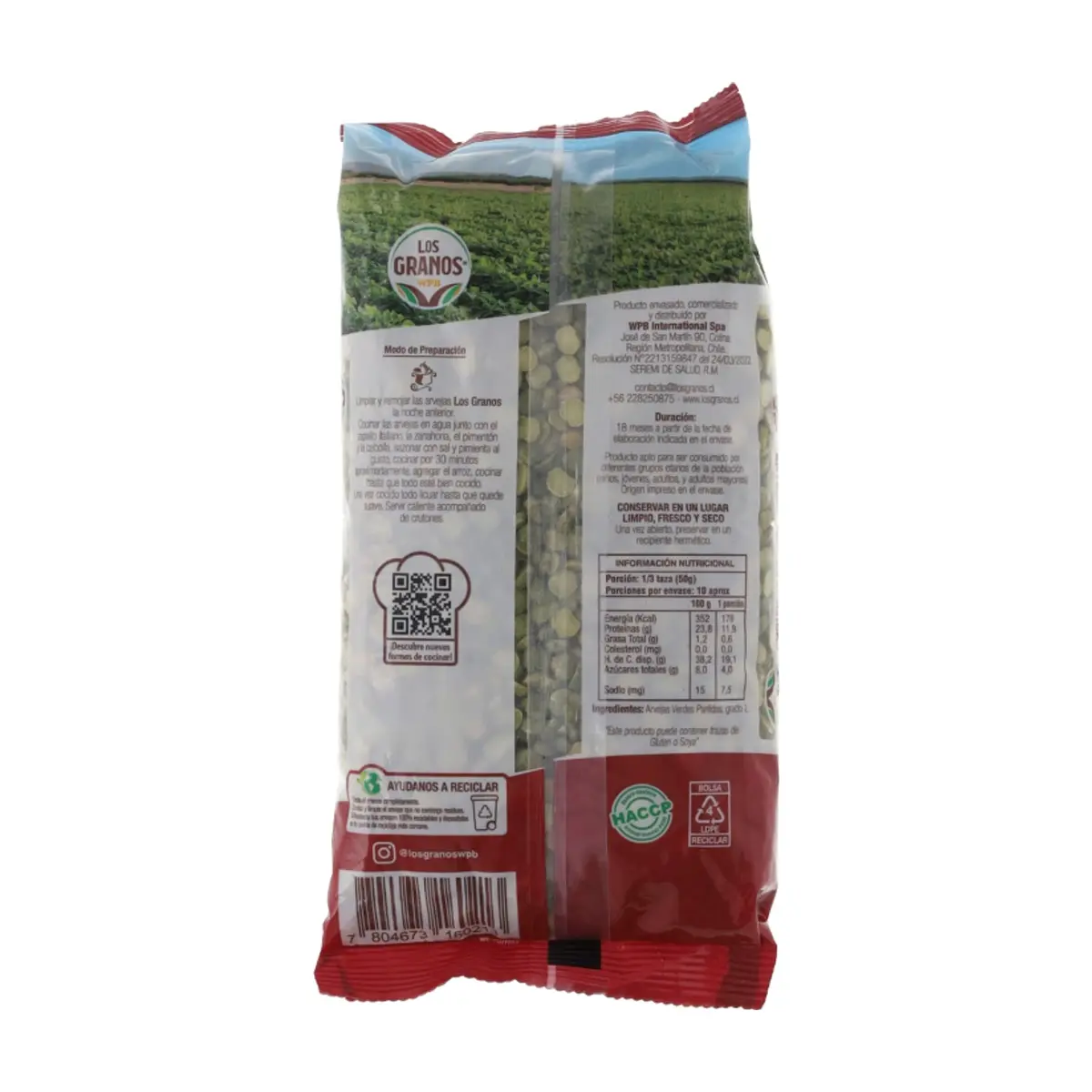 Arvejas verdes partidas - chícharos - Los Granos (500 g / 1.1 lb) - Thumbnail 2