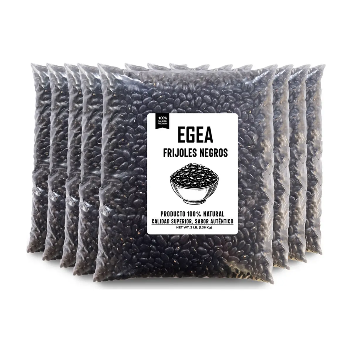 Frijoles negros EGEA (8 x 1.36 kg / 3 lb)