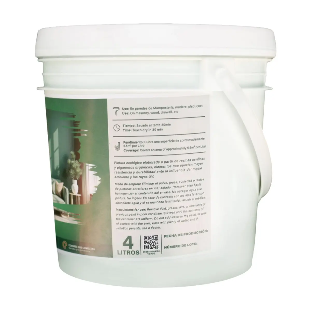 Pintura Acrílica Verde Enigma Real (4 L) - Miniatura 2