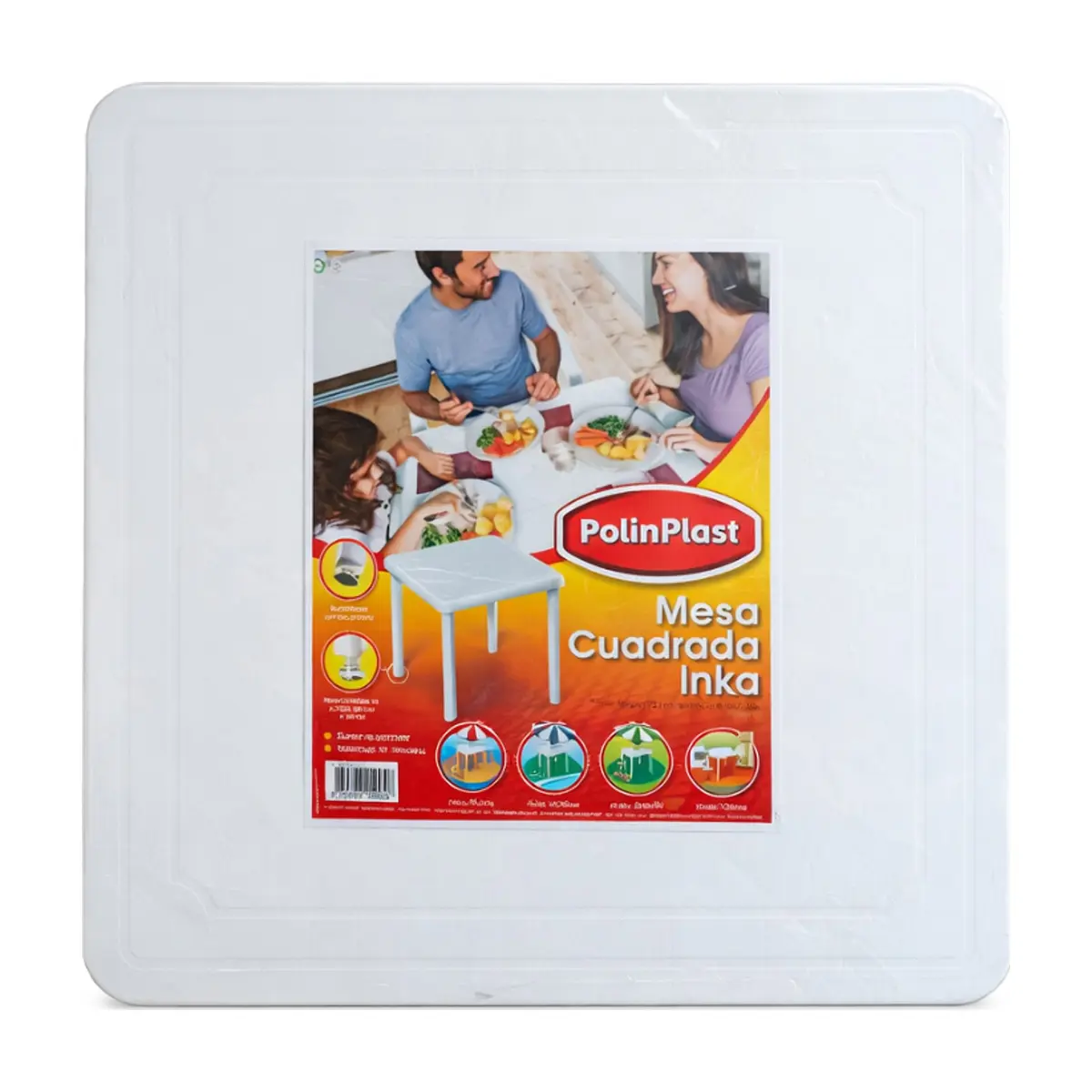 Mesa cuadrada de plástico Inka PolinPlast