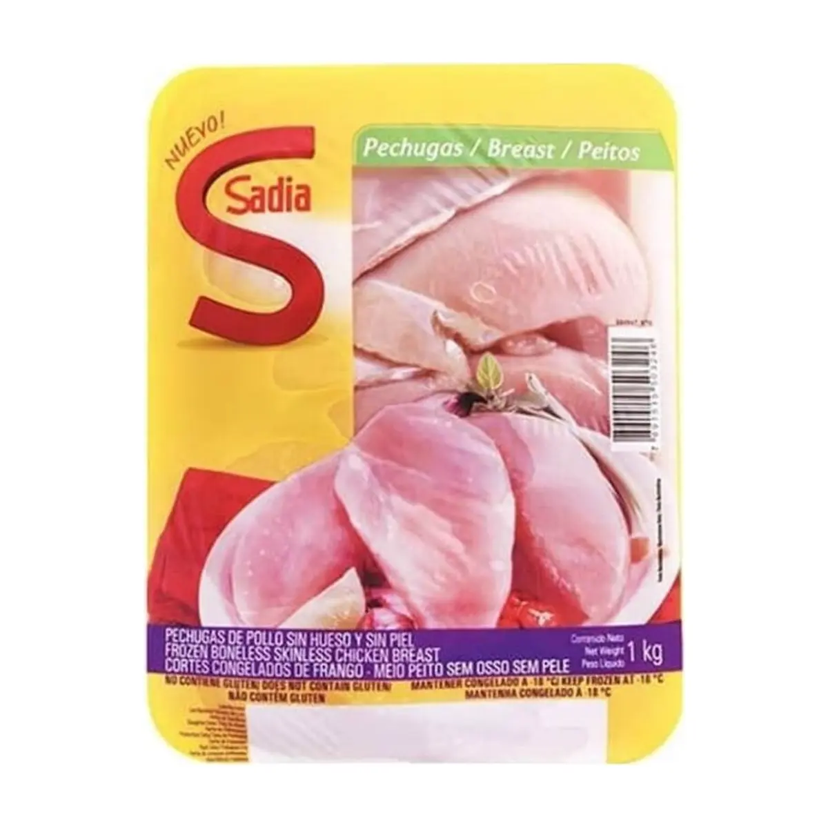 Pechuga de Pollo sin Hueso y sin Piel Congelada (1kg) SADIA