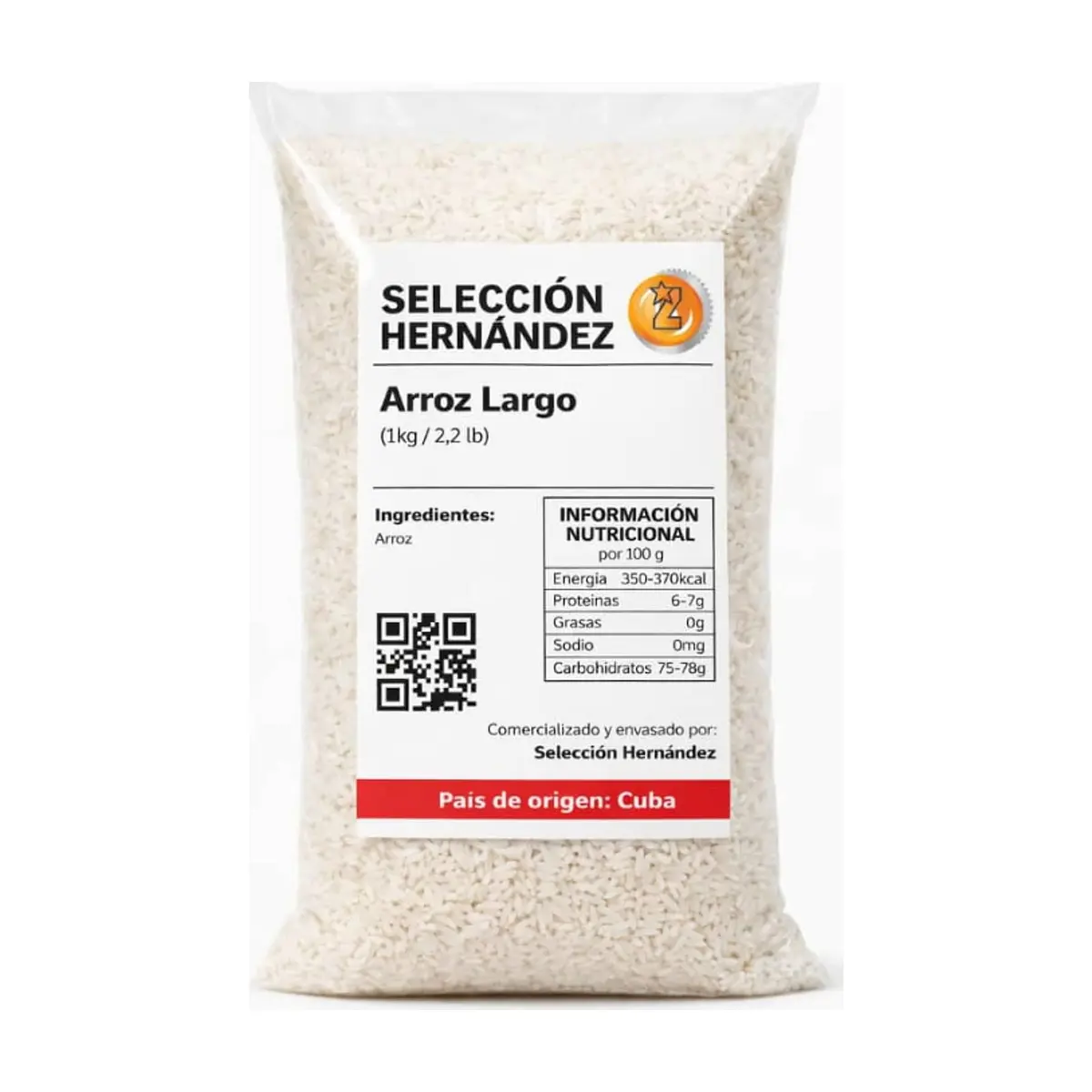 Arroz largo Selección Hernández (1 kg / 2.2 lb)