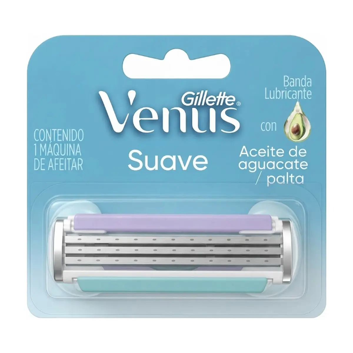 Máquina de afeitar desechable con lubricación de aceite de aguacate para damas Venus Suave Gillette - Miniatura 2