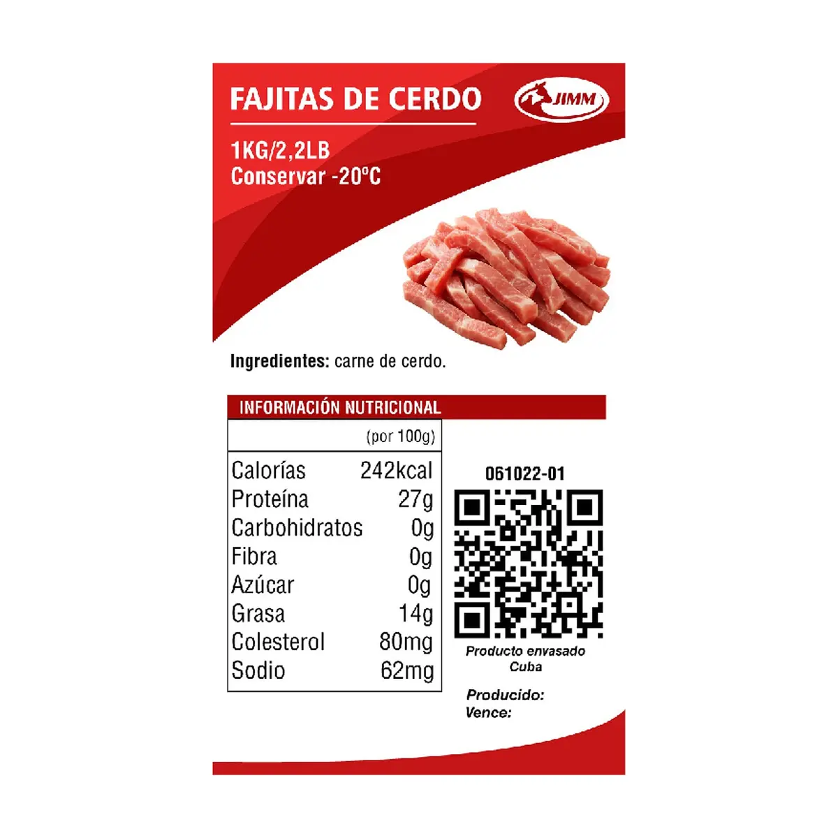 Fajitas de cerdo Jimm (1 kg / 2.2 lb) - Thumbnail 3