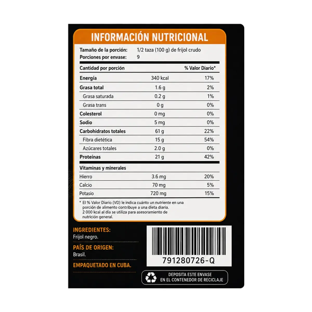 Frijol negro Campeche (454 g / 1 lb) - Thumbnail 3