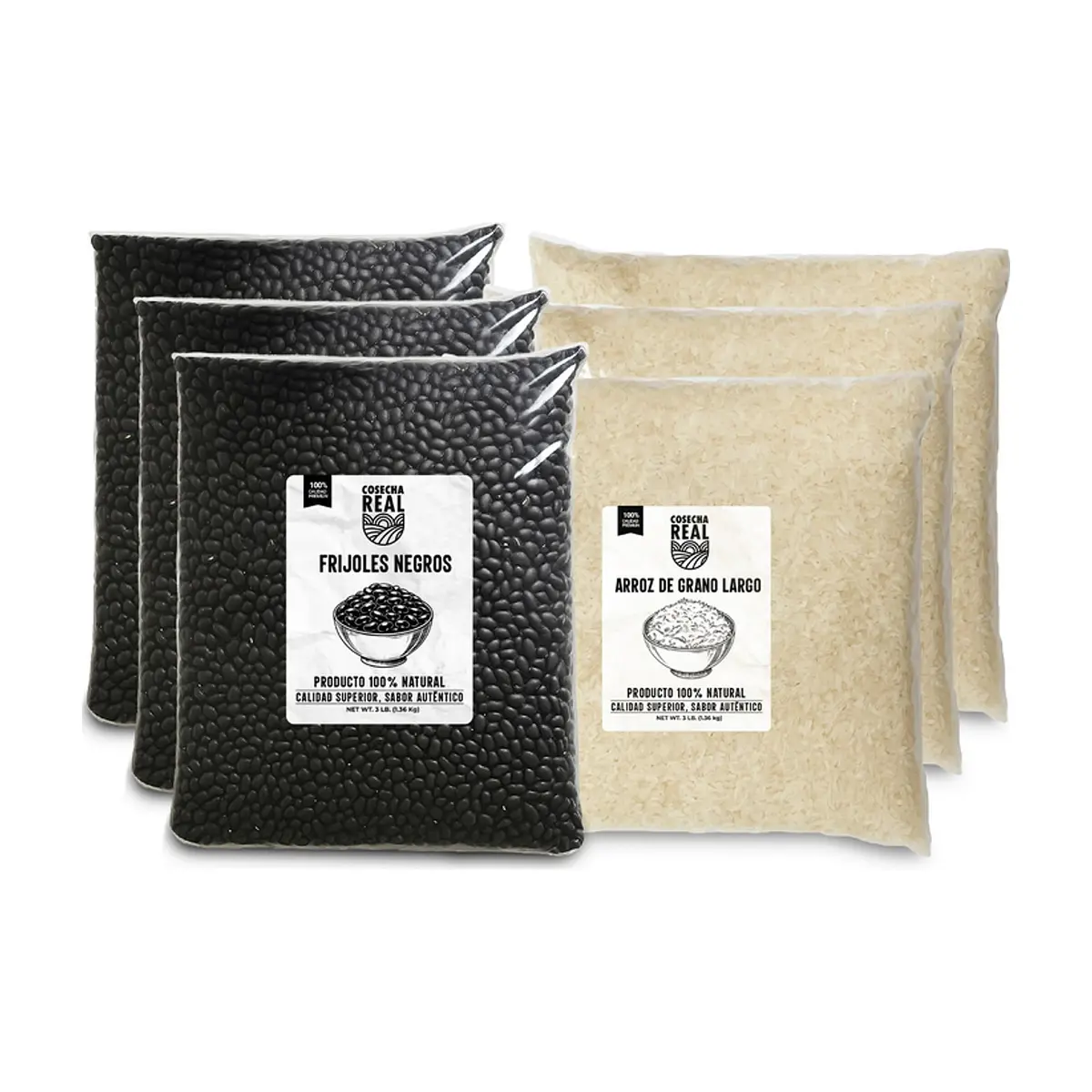 Frijoles negros + Arroz de grano largo Cosecha Real #3