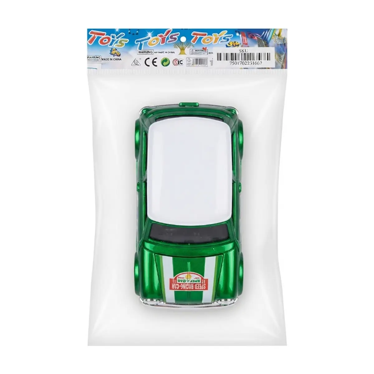 Carro clásico de juguete Mini Cooper verde y blanco Toys - Thumbnail 3