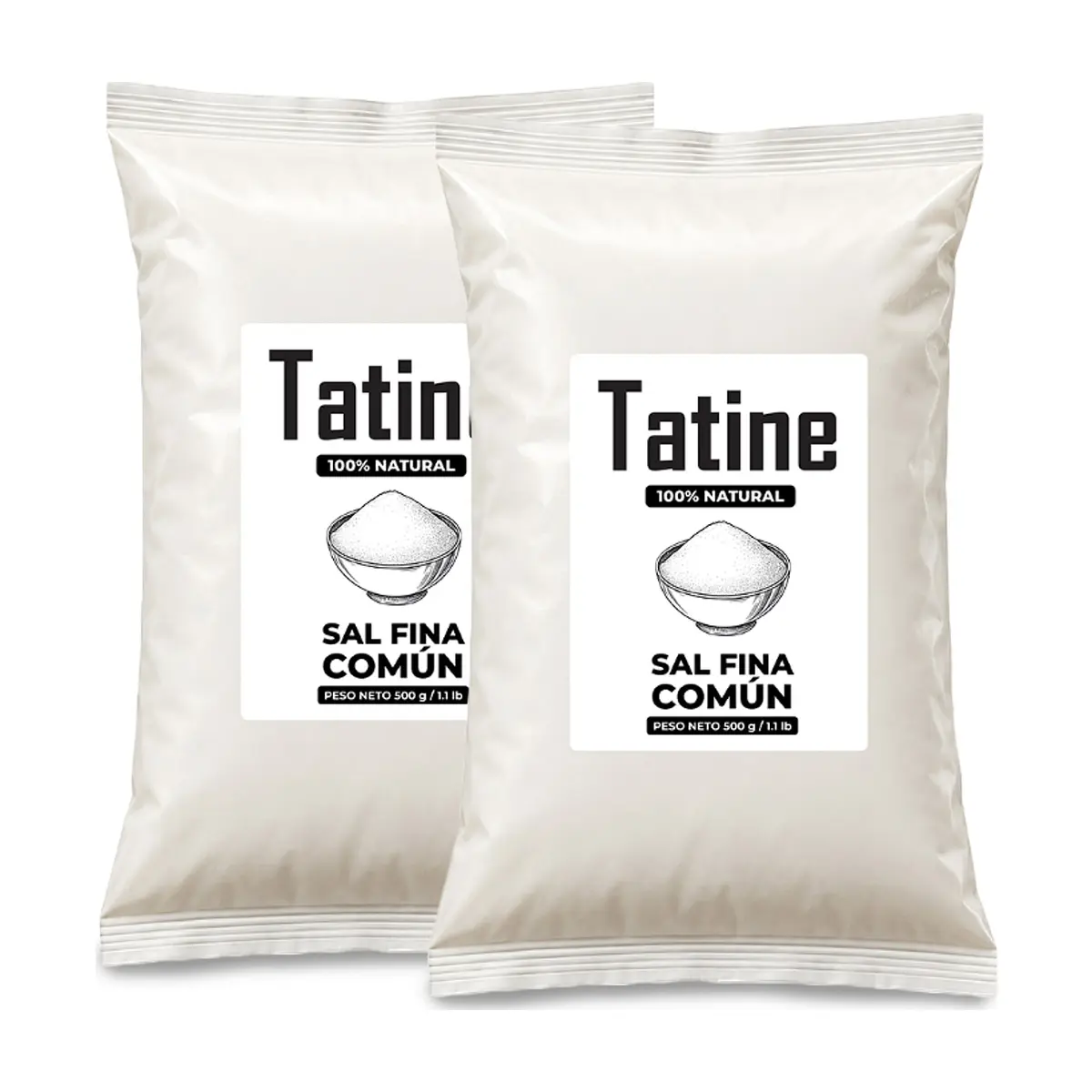 Sal fina común Tatine (2 x 500 g / 1.1 lb)