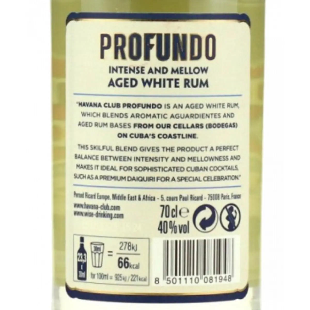 Ron Profundo 40% vol Havana Club (700 ml) - Thumbnail 2