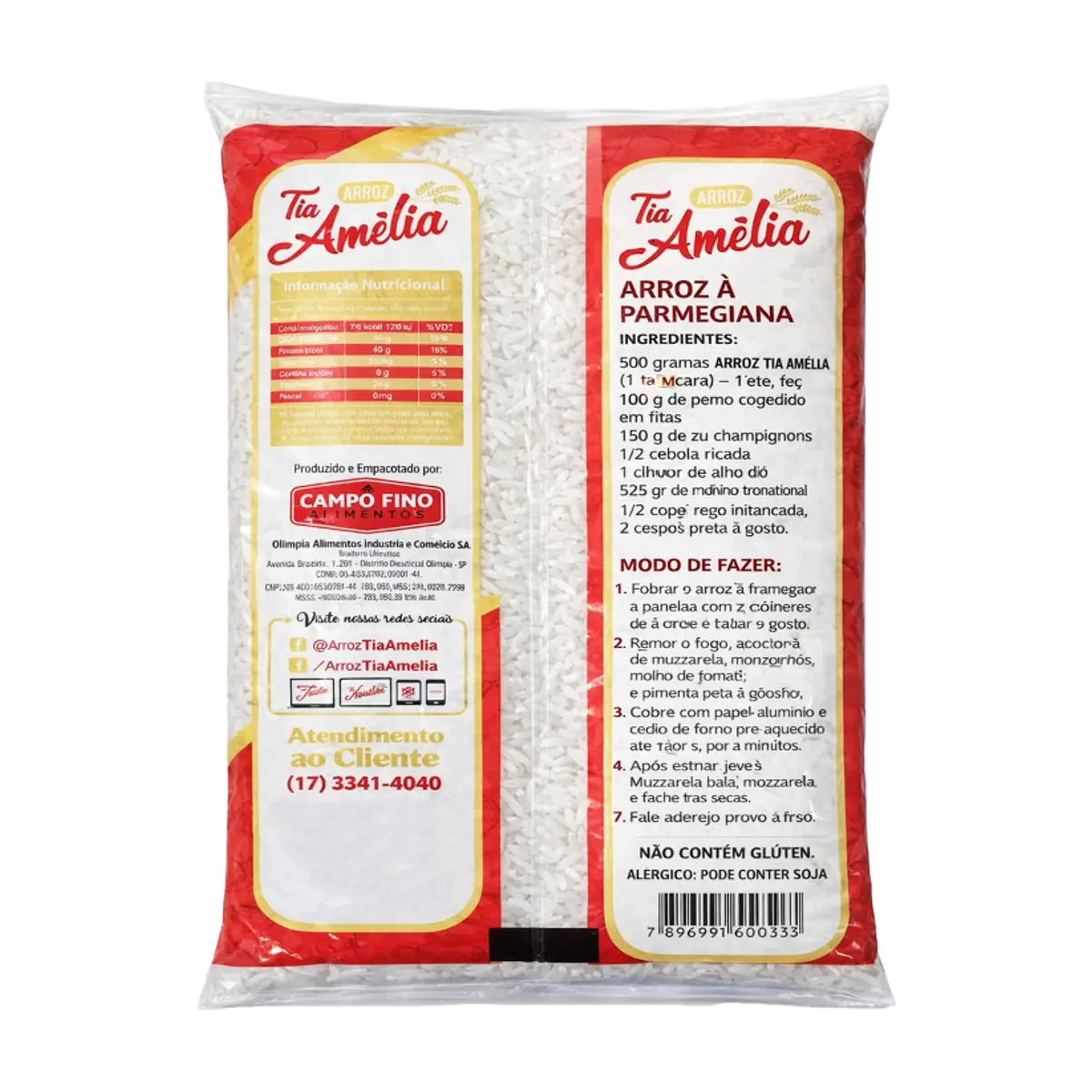 Arroz blanco de grano largo fino Tia Amélia (1 kg / 2.2 lb) - Thumbnail 2