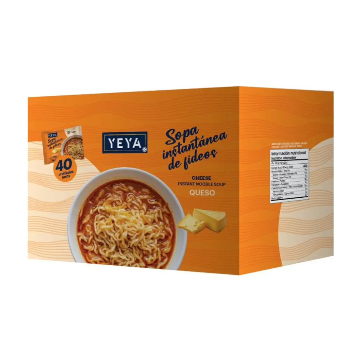 Sopa instantánea de fideos con sabor a queso YEYA (40 x 75 g / 2.6 oz)