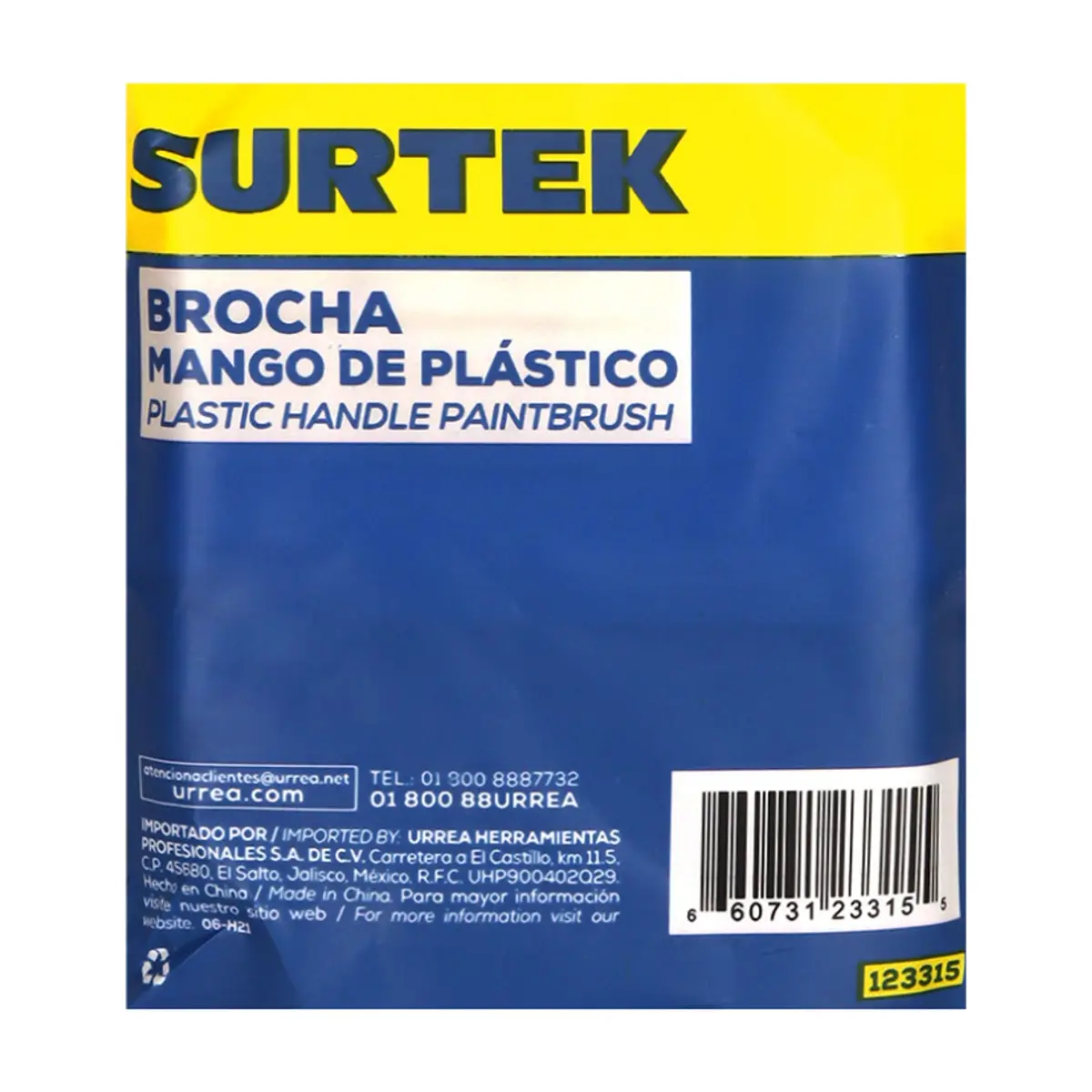 Brocha mango de plástico 3'' Surtek 123315 - Thumbnail 3