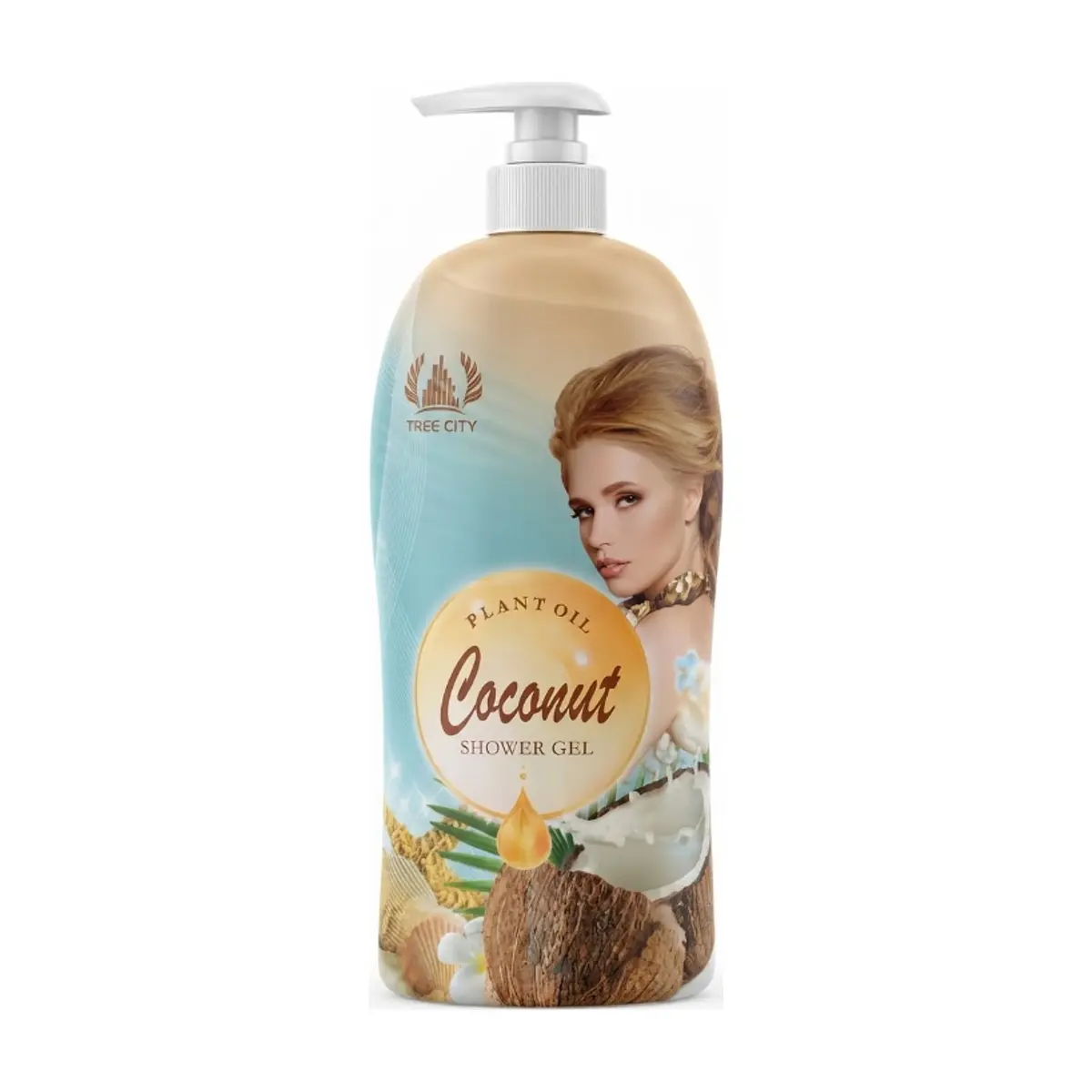 Gel de ducha con aceite de coco Tree City (1380 ml)