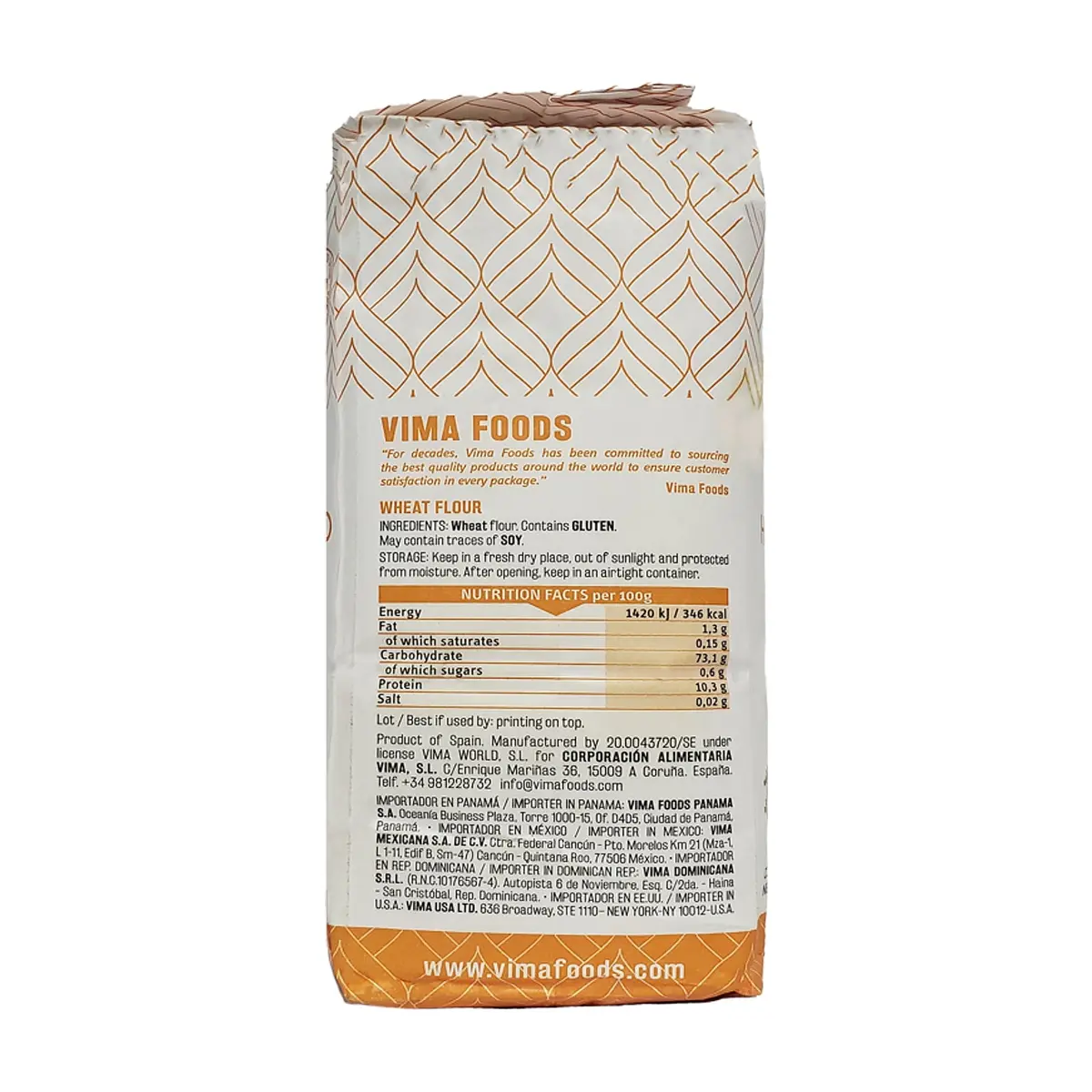 Harina de trigo Vima Foods (1 kg / 2.2 lb) - Miniatura 2