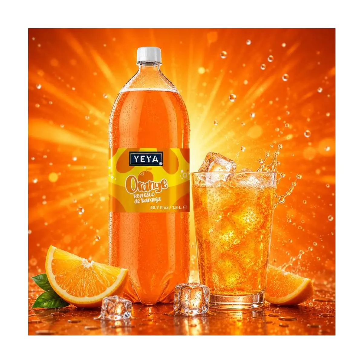 Refresco gaseado de naranja YEYA (1.5 L / 50.7 fl oz) - Thumbnail 4