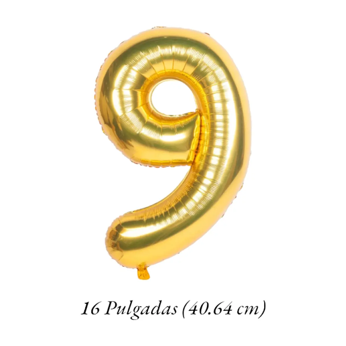 Globo dorado número 9 16 pulgadas Balloon - Thumbnail 3