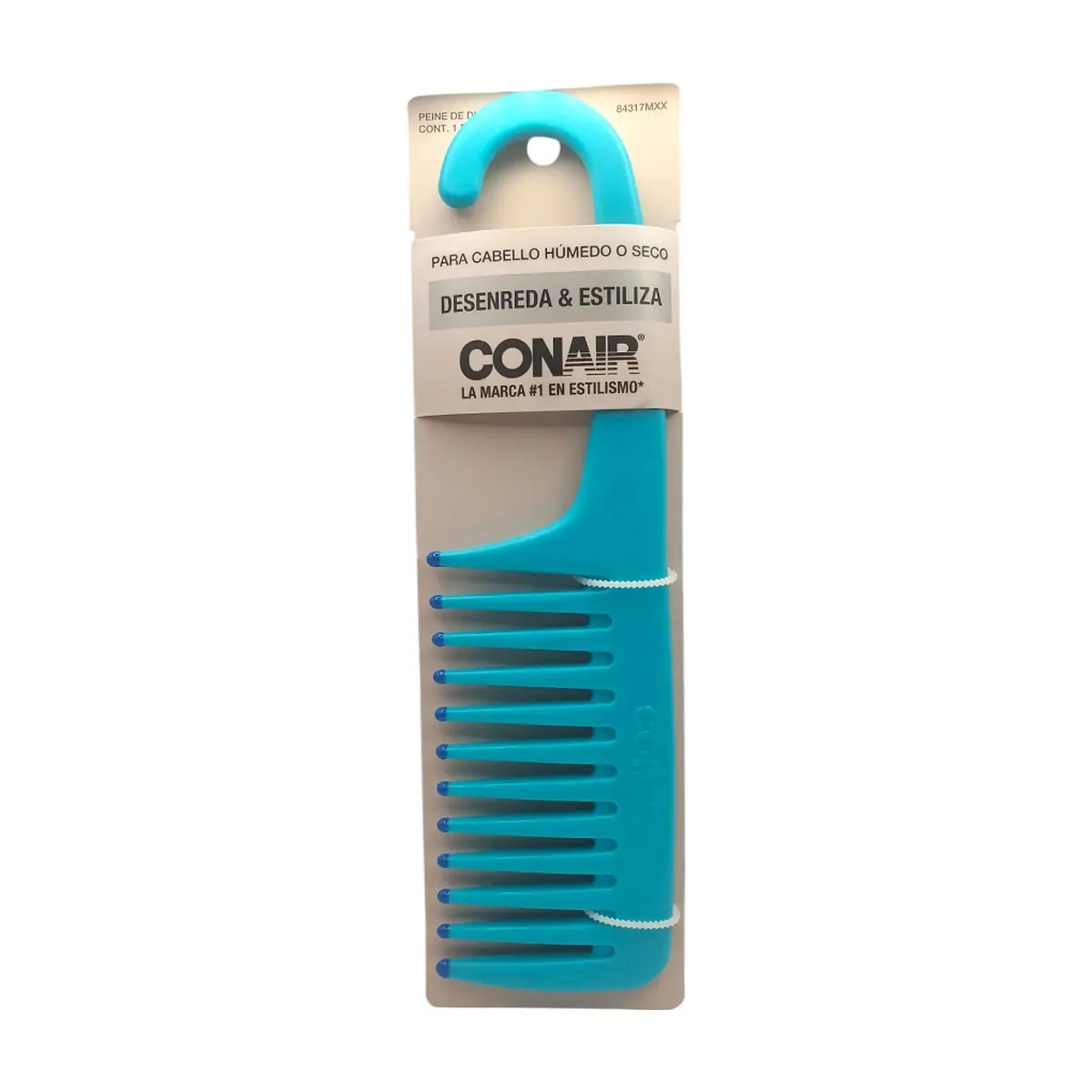 Peine de ducha color azul para cabello húmedo o seco Conair 84317MXX - Miniatura 2