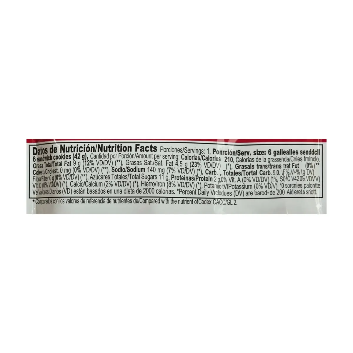 Galletas sabor vainilla con crema sabor fresa y albaricoque Doble Deleite GN (42 g / 1.48 oz) - Miniatura 3
