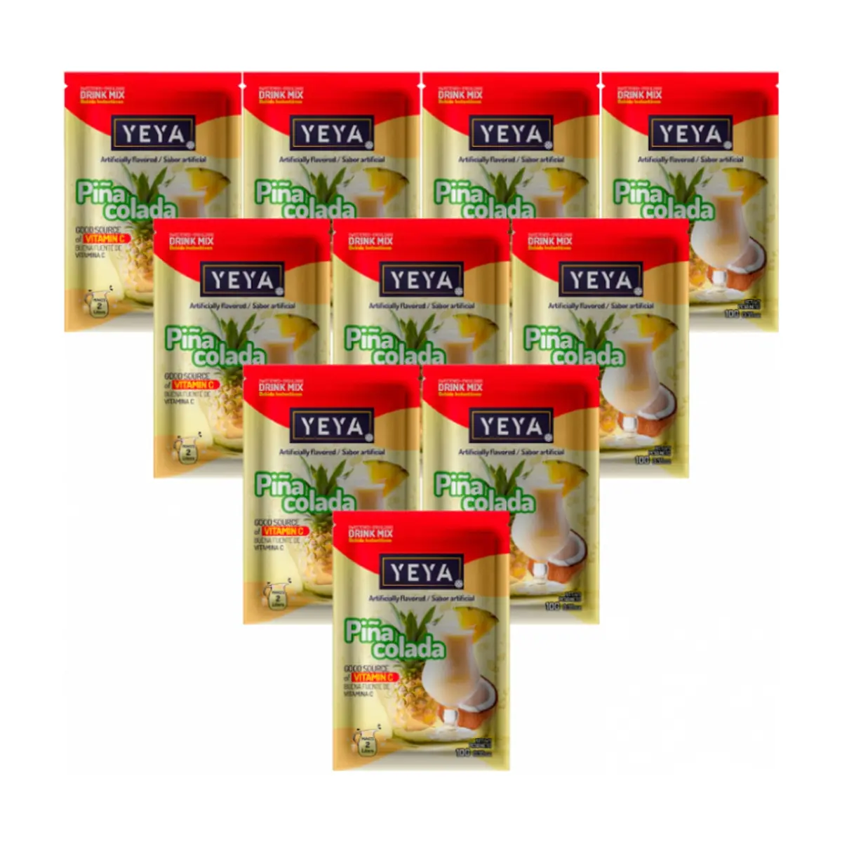 Refresco instantáneo sabor piña colada YEYA (10 x 10 g / 0.35 oz)
