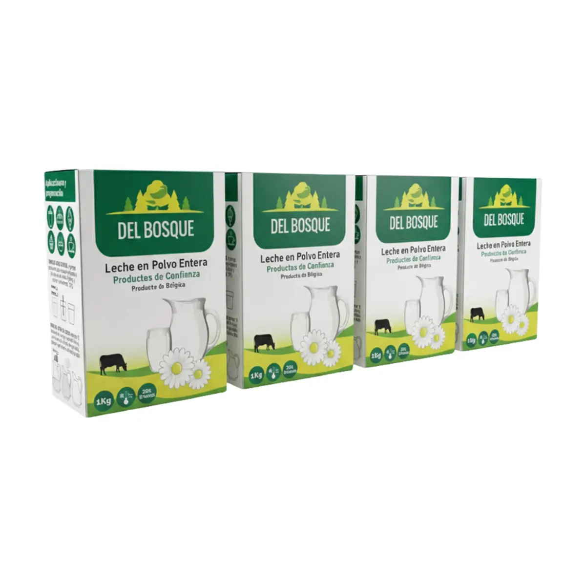 Combo de leche en polvo entera Del Bosque (4 x 1 kg)