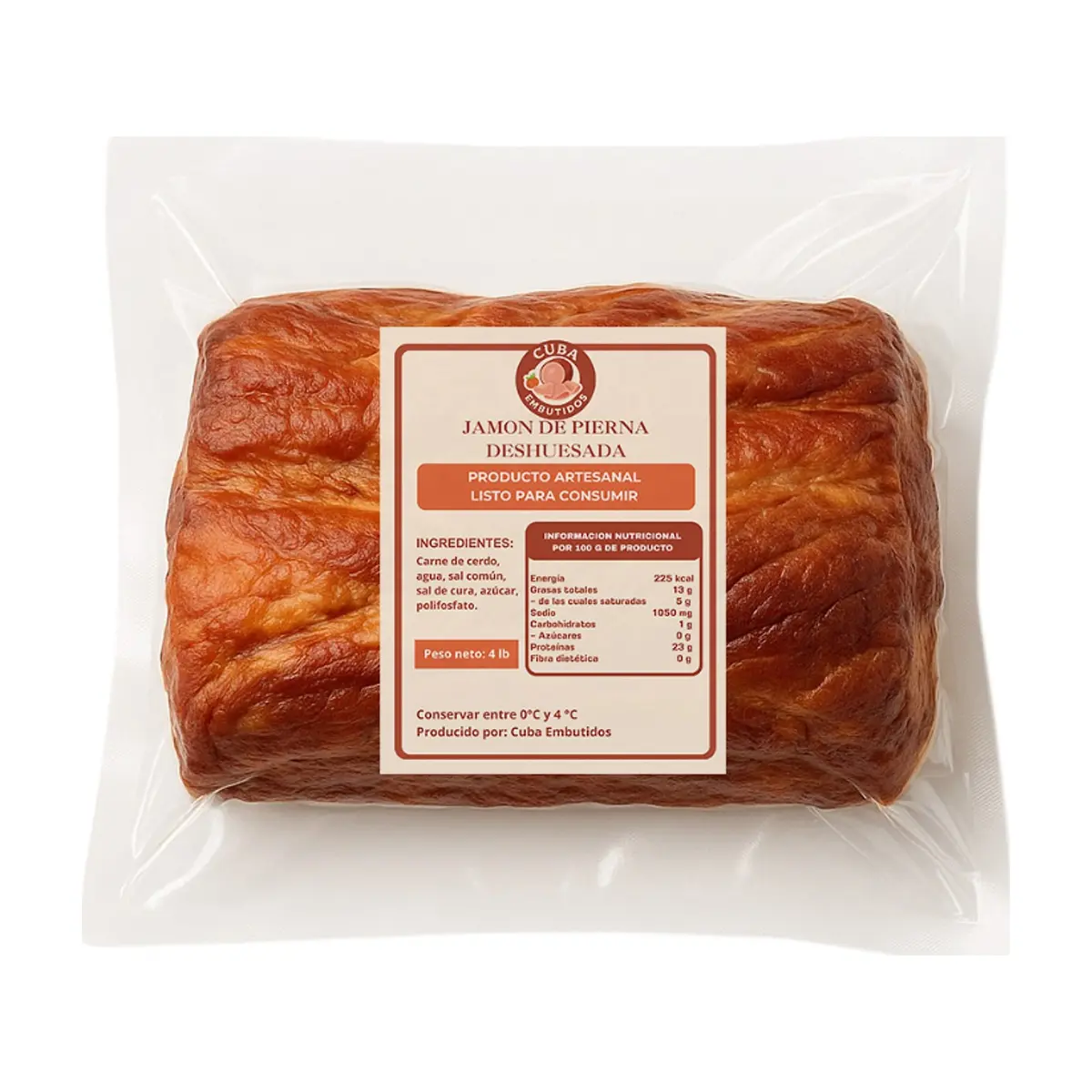 Jamón de pierna deshuesada Cuba Embutidos (1.8 kg / 4 lb) - Thumbnail 2