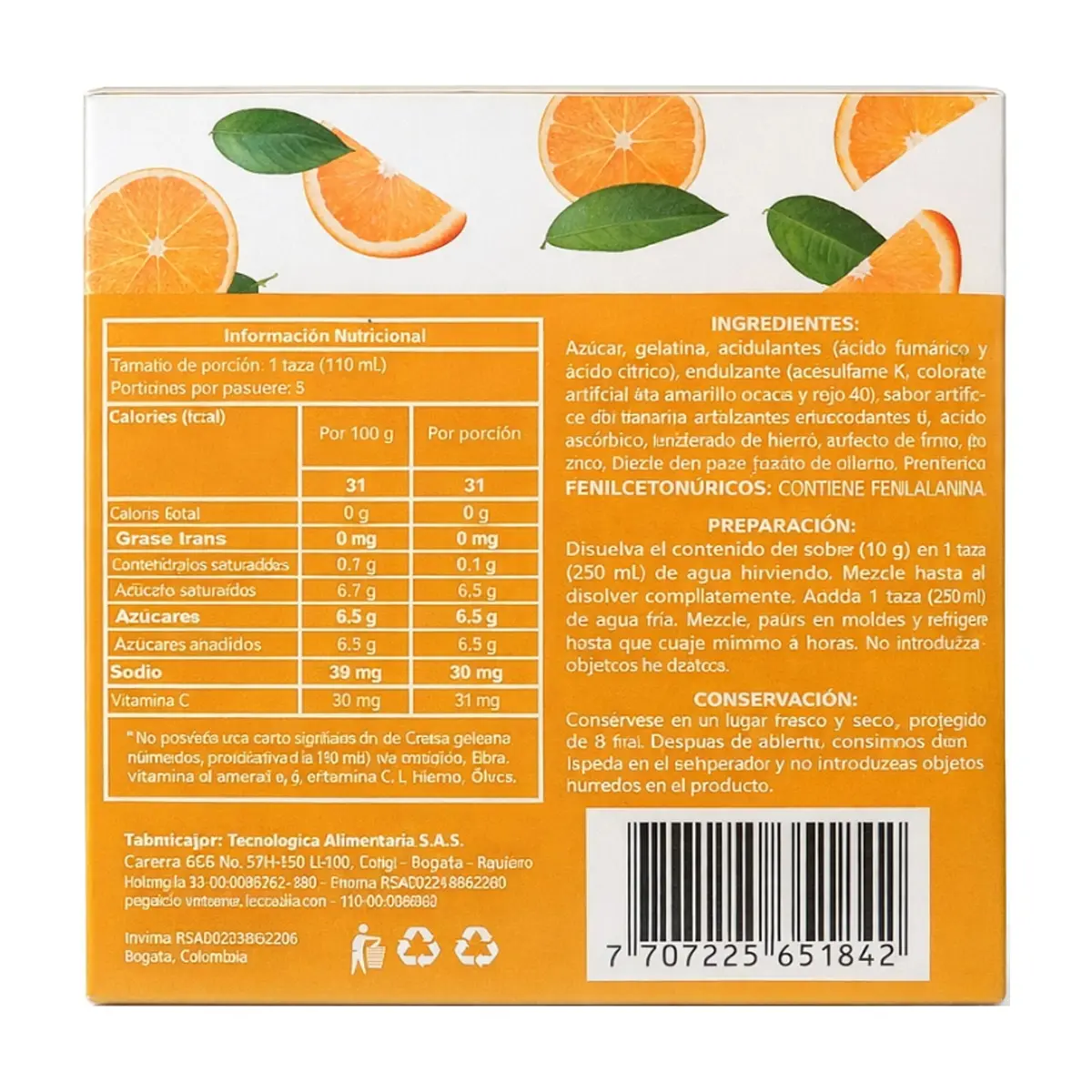 Gelatina sabor a naranja Boom (40 g / 1.41 oz) - Thumbnail 7