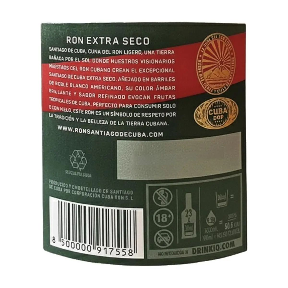 Ron Extra Seco Santiago de Cuba (700 ml) - Thumbnail 3