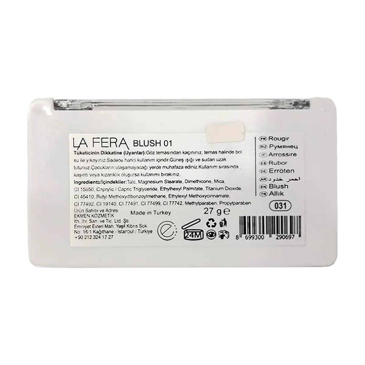 Paleta de rubor No 1 La Fera (27 g) - Thumbnail 3