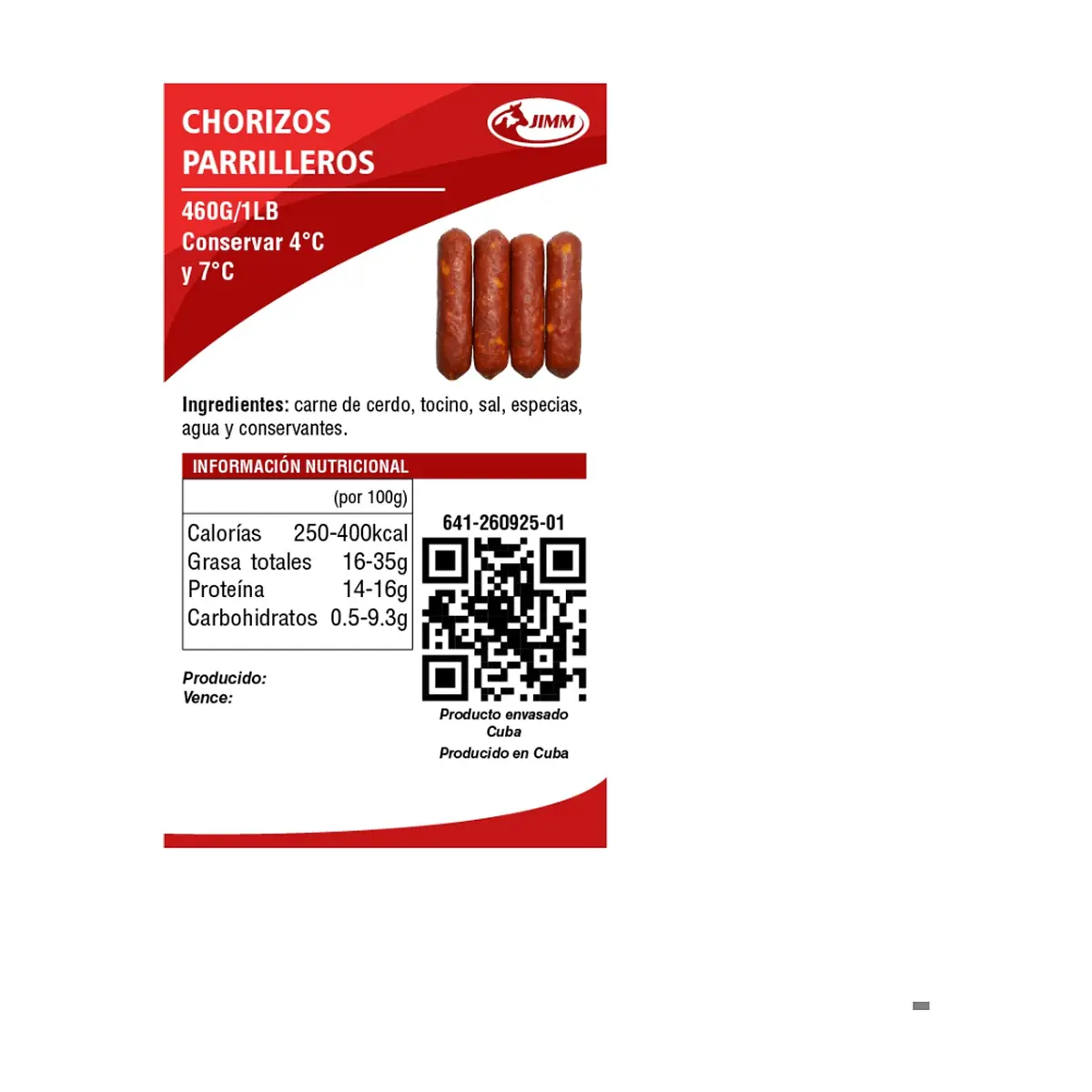 Chorizos parrilleros Jimm (460g / 1 lb) - Miniatura 3