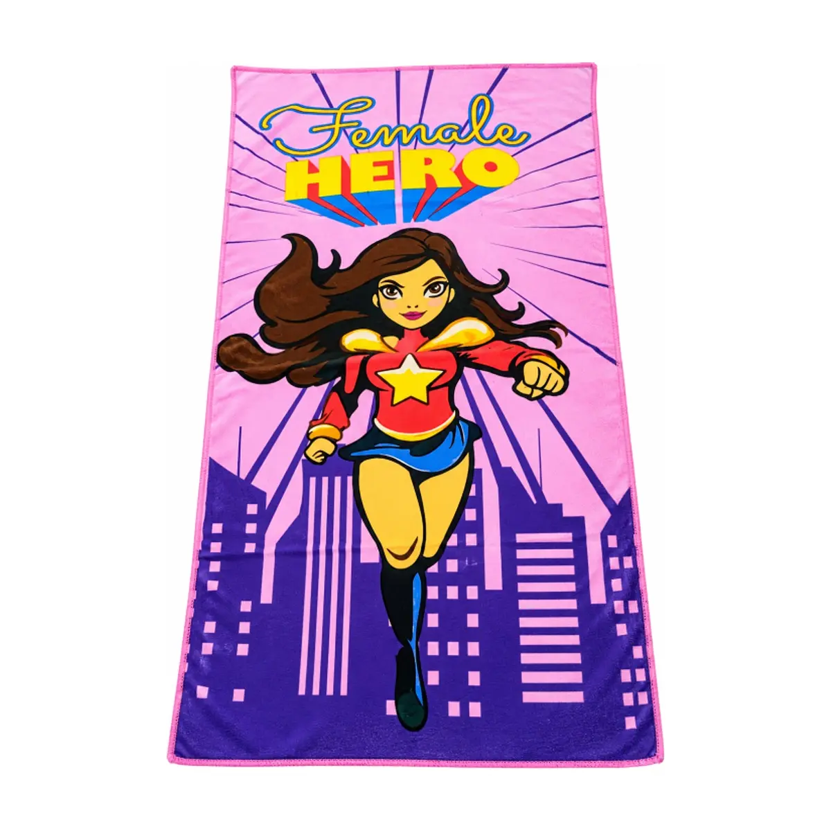 Toalla morada de heroína 70 cm x 140 cm Colibrí - Imagen 1