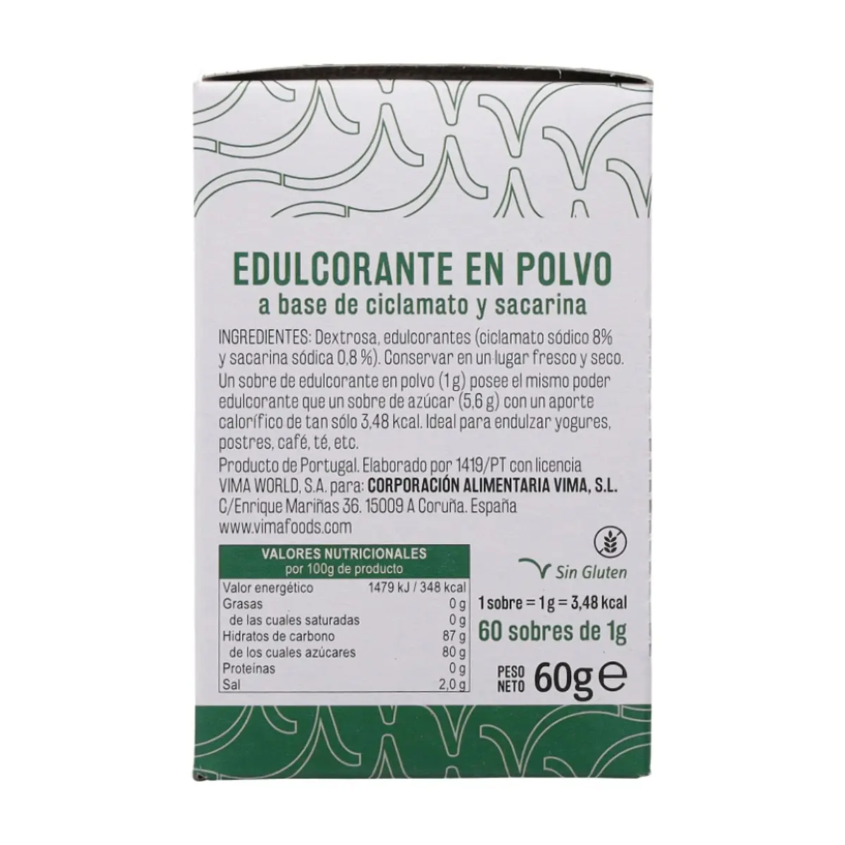 Edulcorante en polvo Vima Foods (60 g / 2.11 oz) - Thumbnail 2