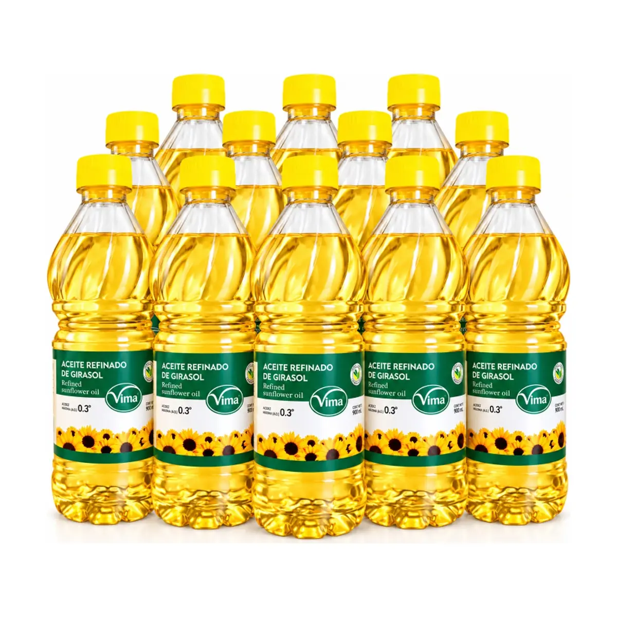 Aceite refinado de girasol Vima Foods (12 x 700 ml)