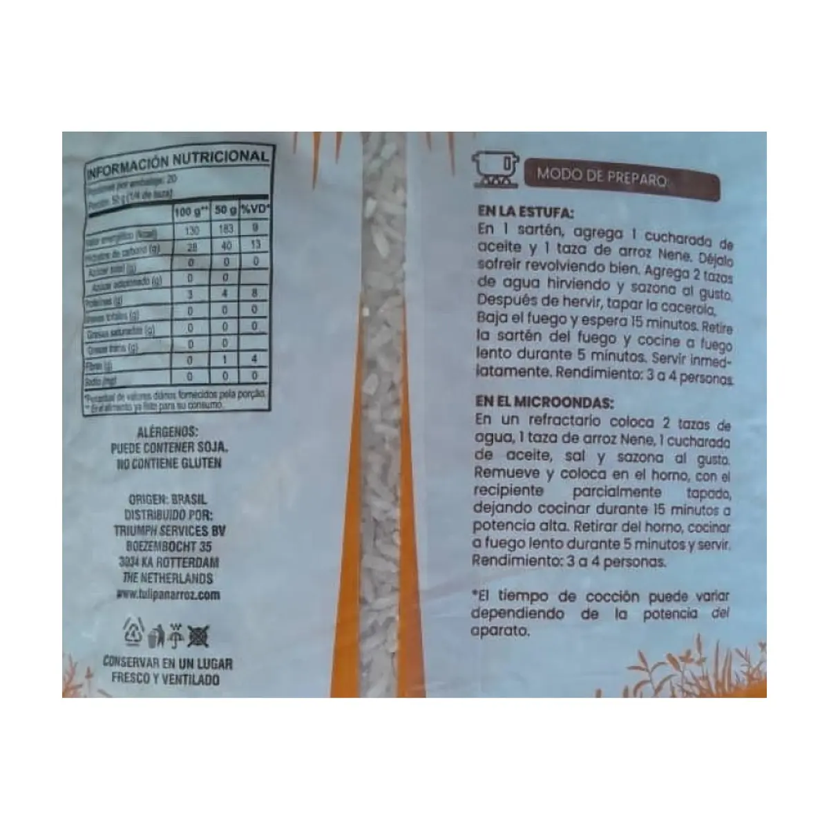 Arroz blanco Tulipán (1 kg / 2.2 lb) - Thumbnail 3