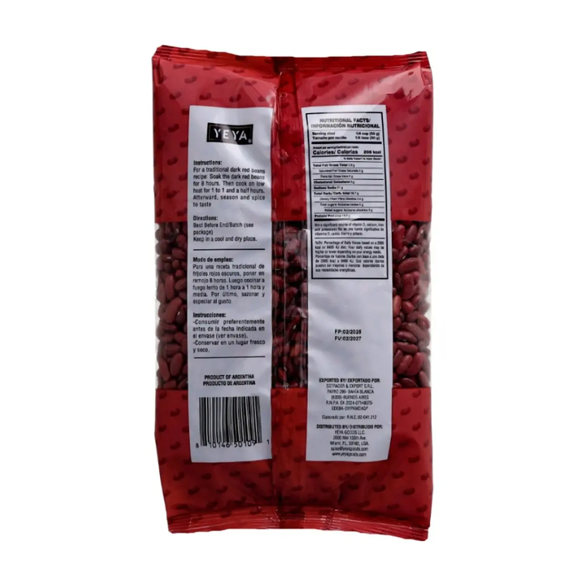 Frijoles colorados Yeya (10 x 1 kg / 2.2 lb) - Thumbnail 2