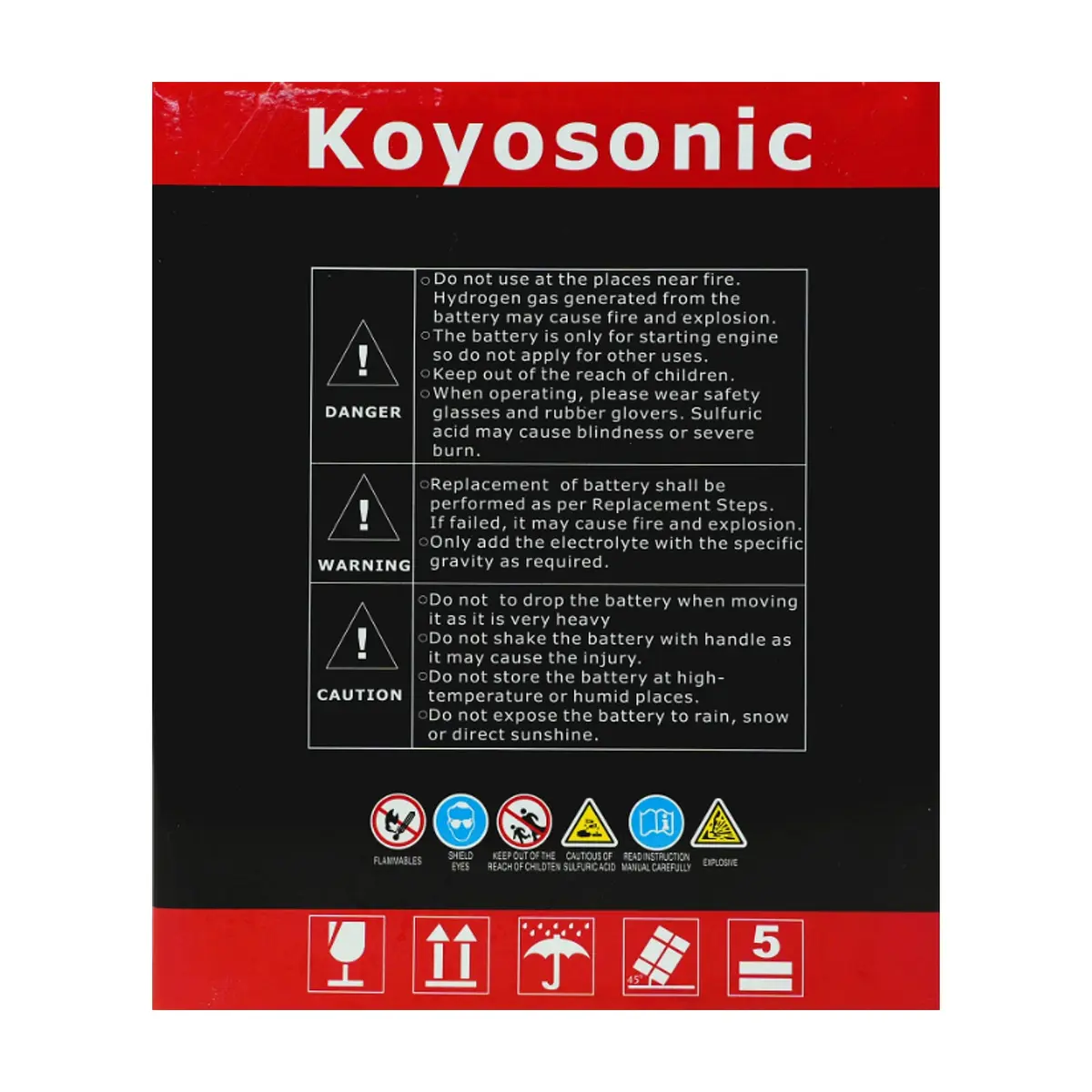 Batería Koyosonic 12V45AH - Thumbnail 2
