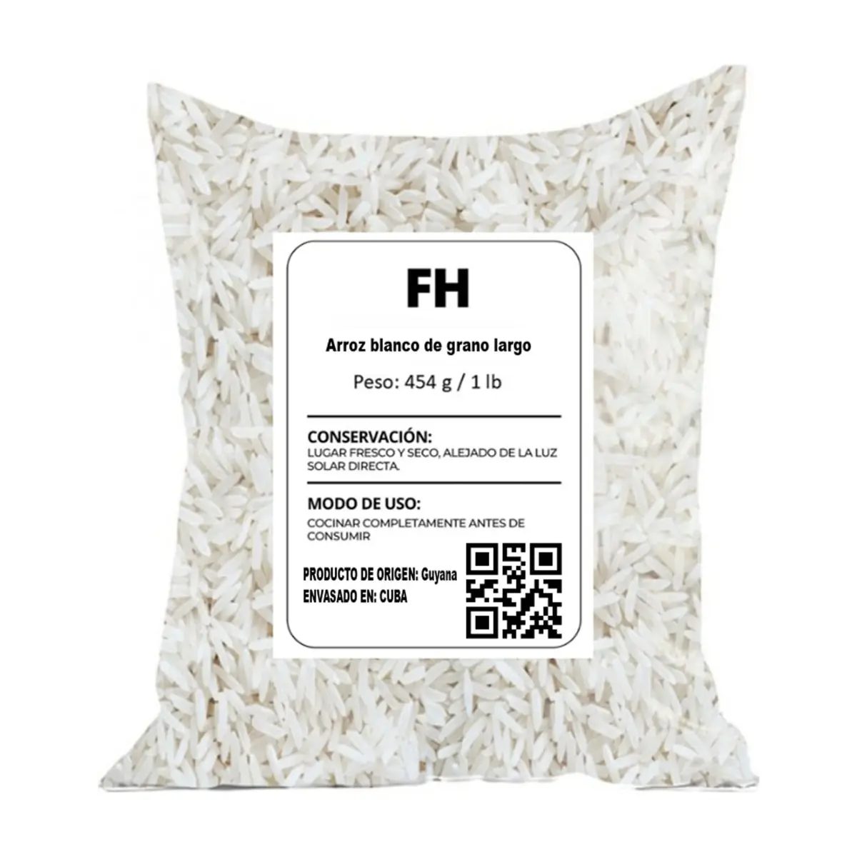 Arroz blanco de grano largo FH (454 g / 1 lb) - Imagen 1