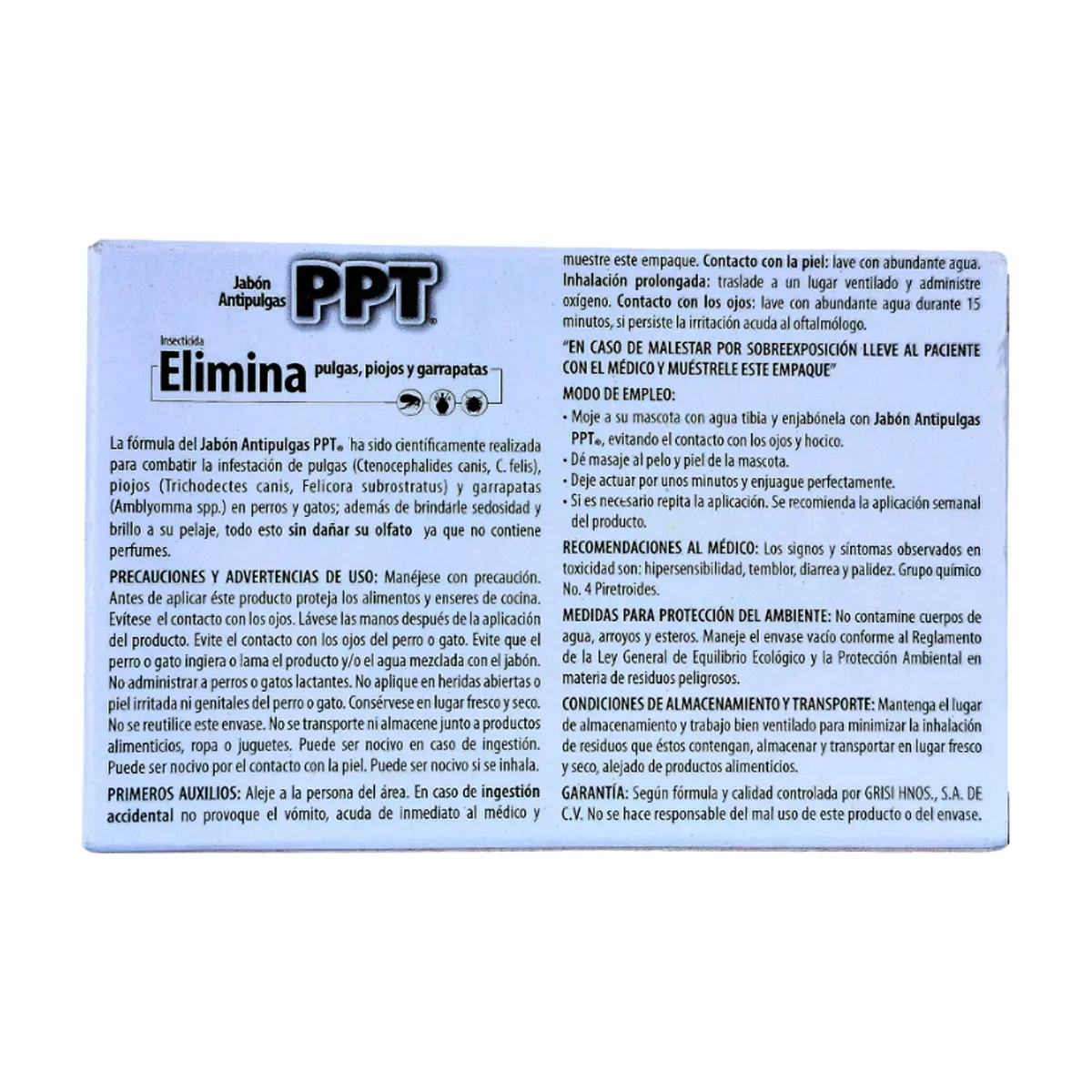 Jabón antipulgas PPT Grisi Pet Care (100 g / 3.5 oz) - Miniatura 8